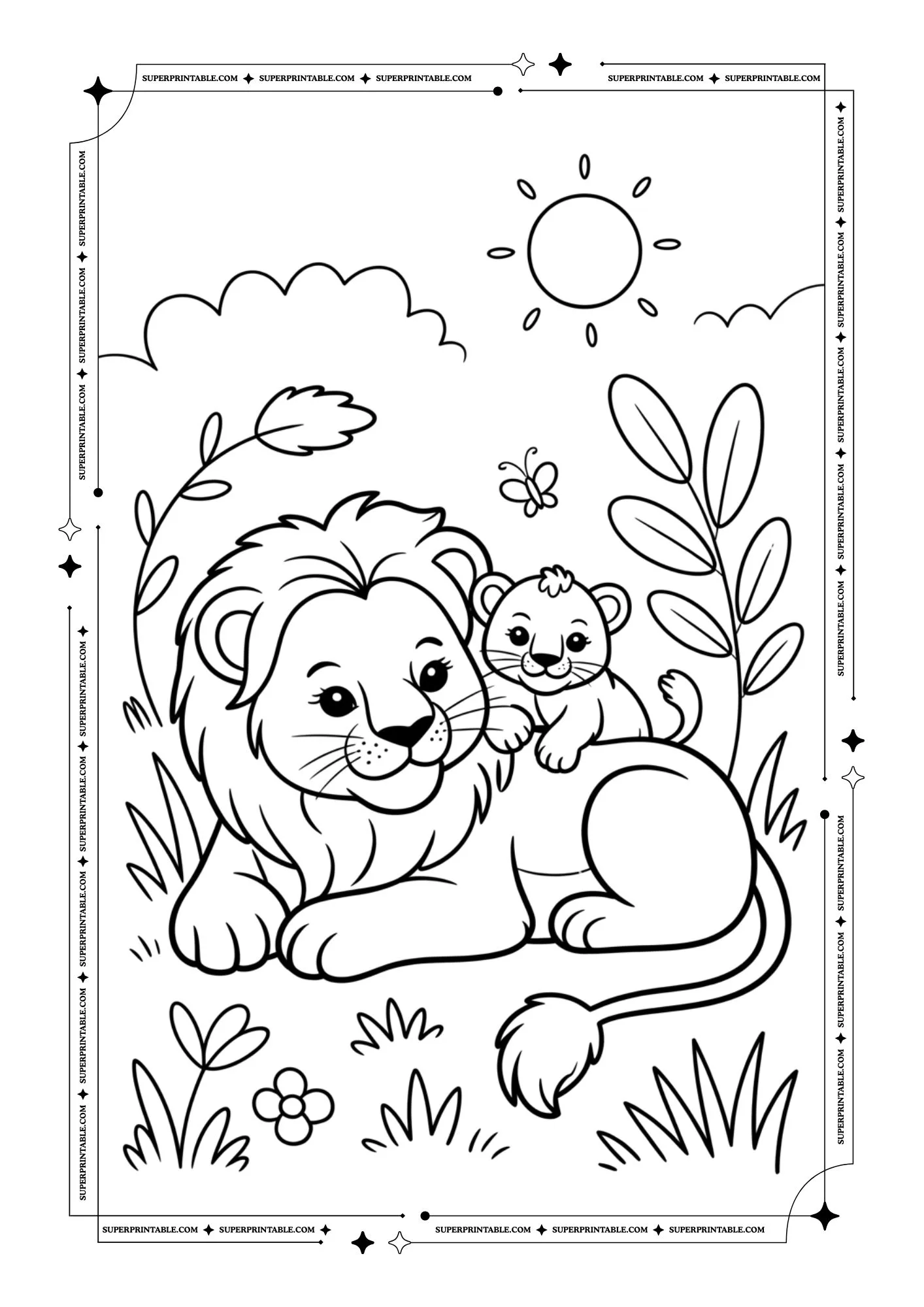 Lion Coloring Pages 2
