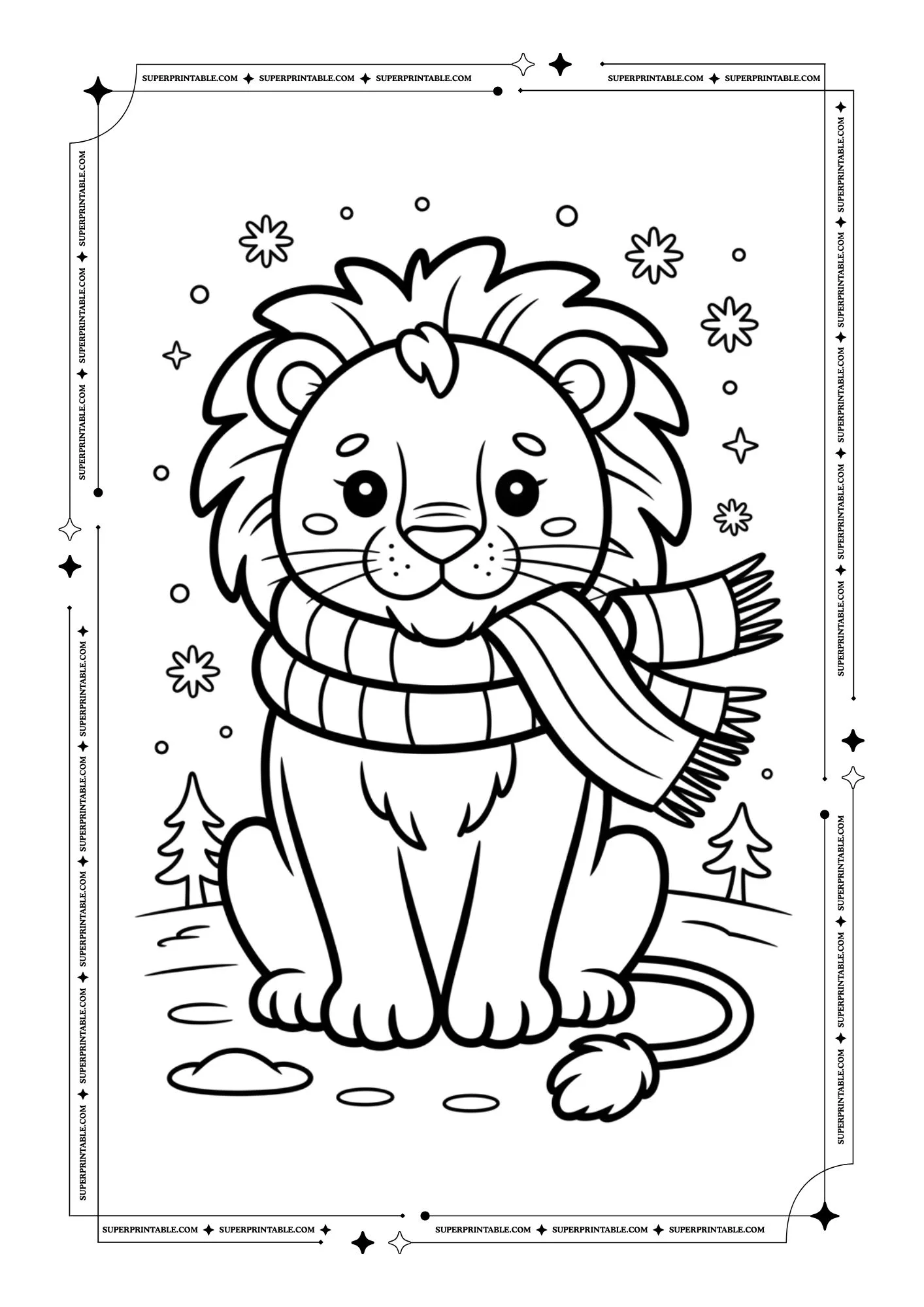Lion Coloring Pages 3