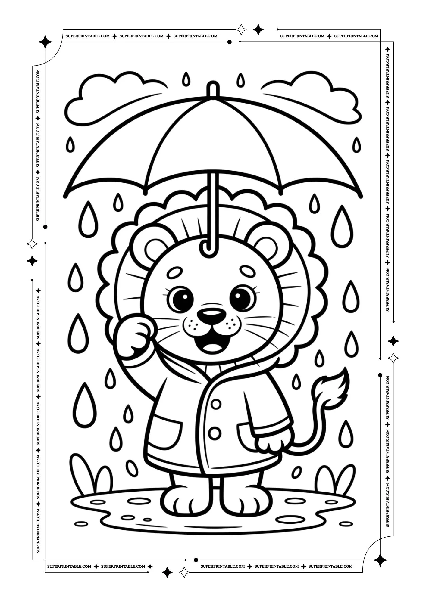 Lion Coloring Pages 4