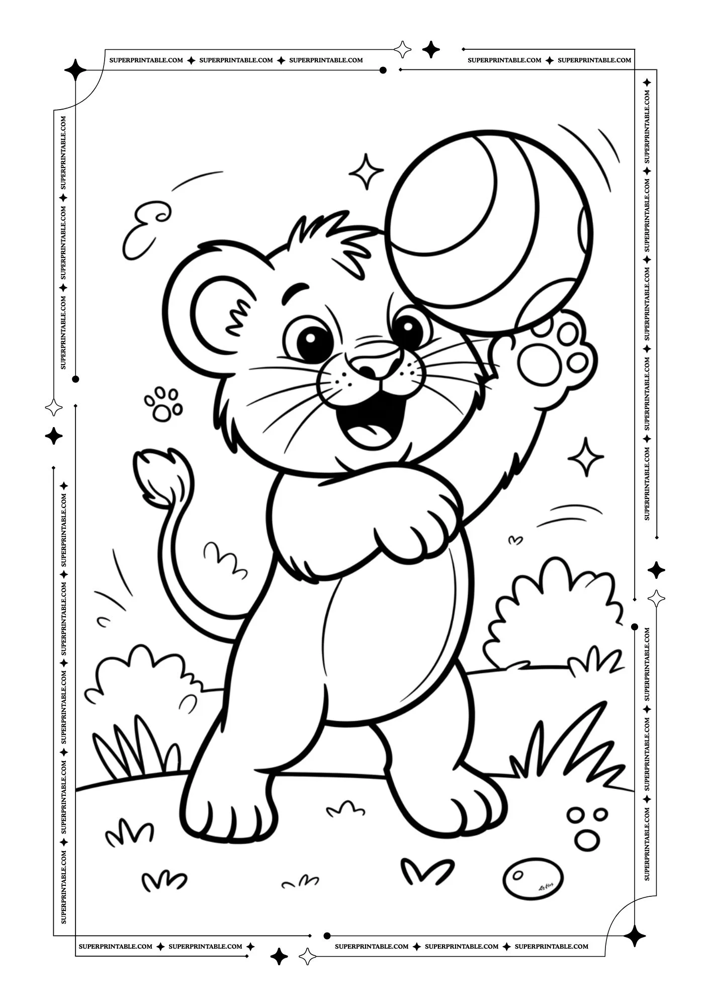 Lion Coloring Pages 5