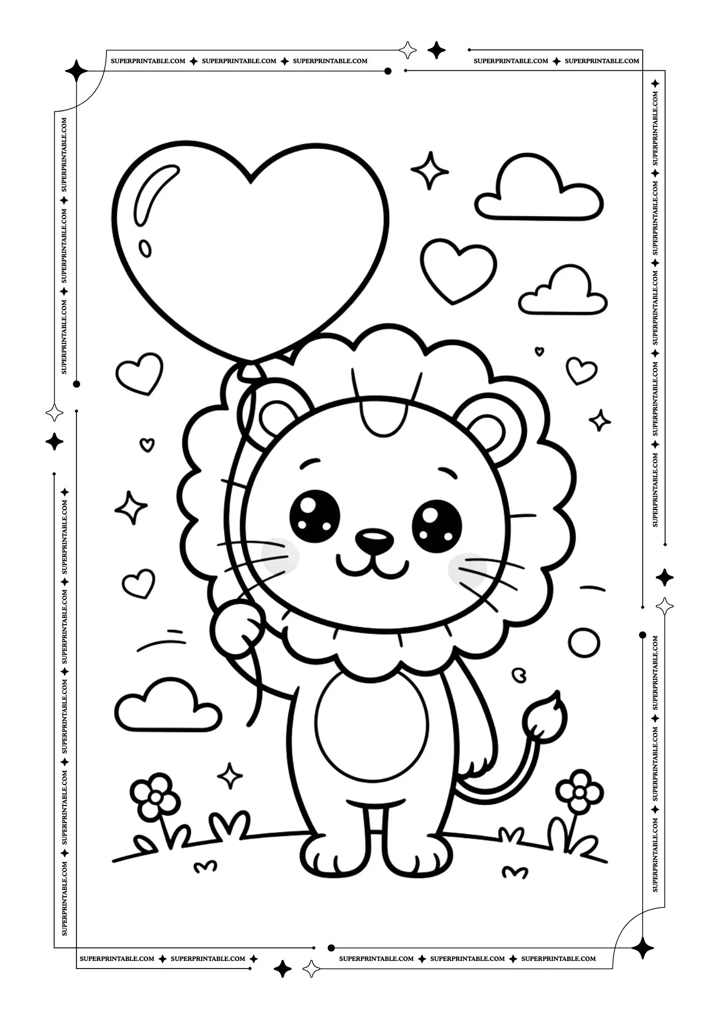 Lion Coloring Pages 6