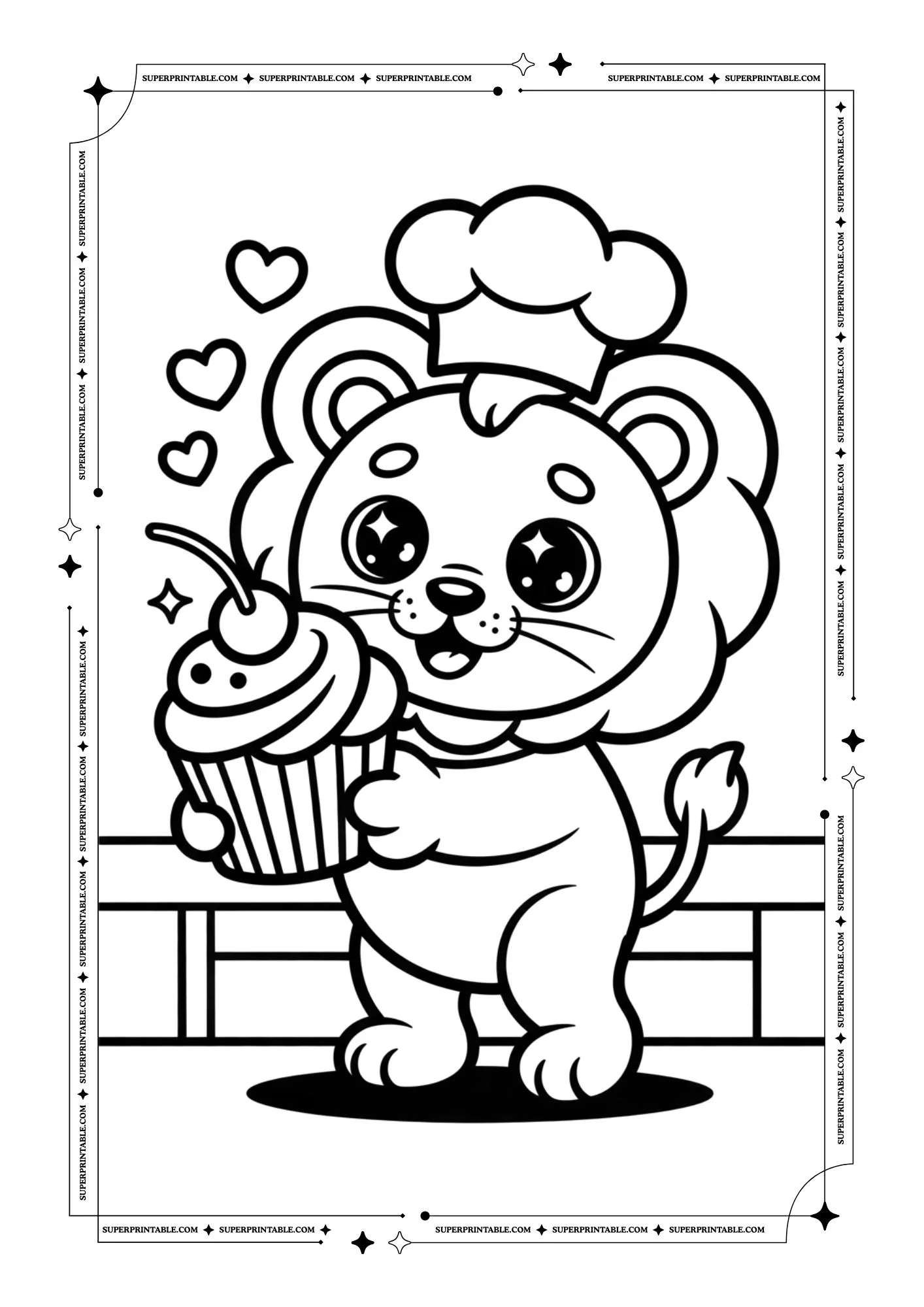 Lion Coloring Pages 8