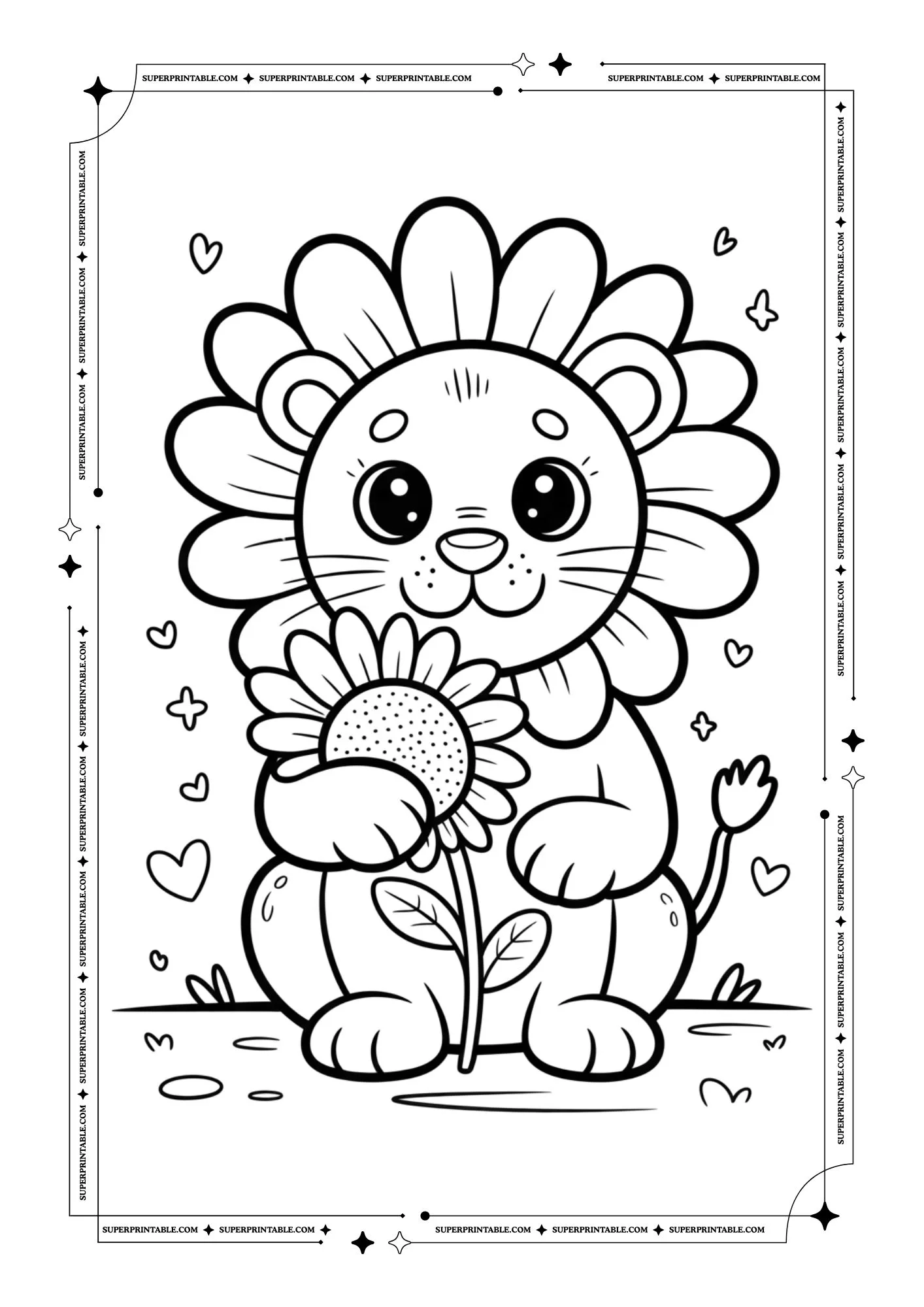 Lion Coloring Pages 9