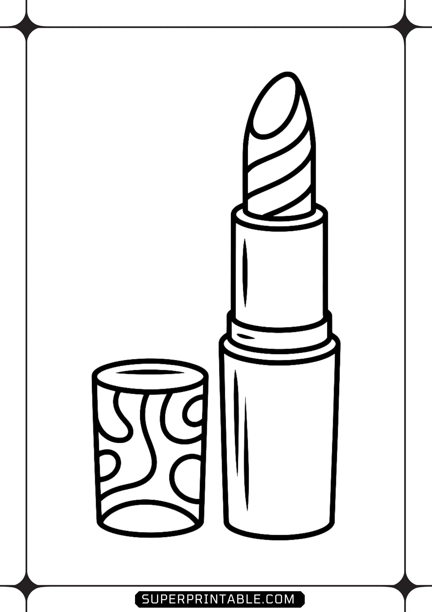 Lipstick Kids Coloring Pages 1