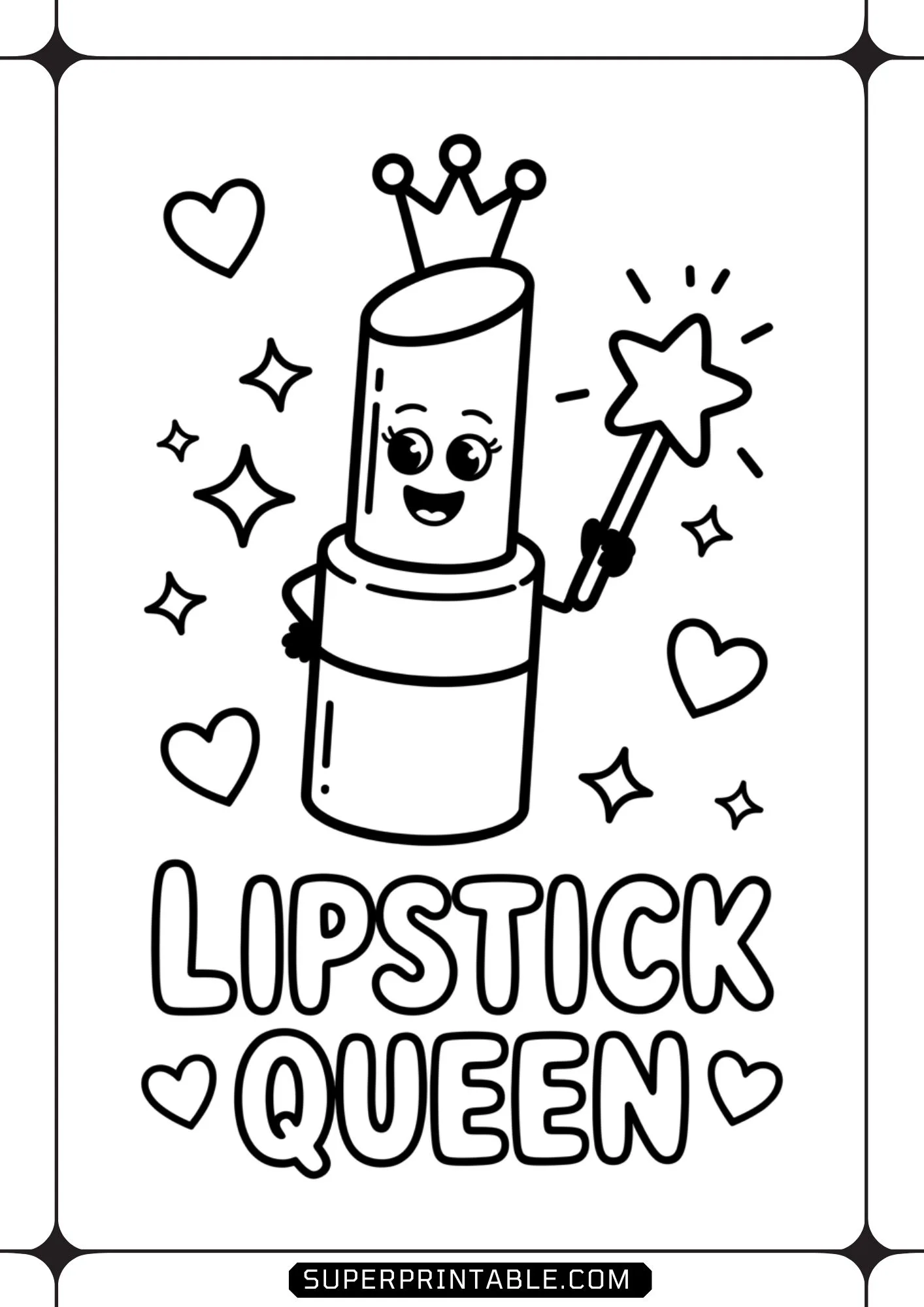 Lipstick Kids Coloring Pages 10