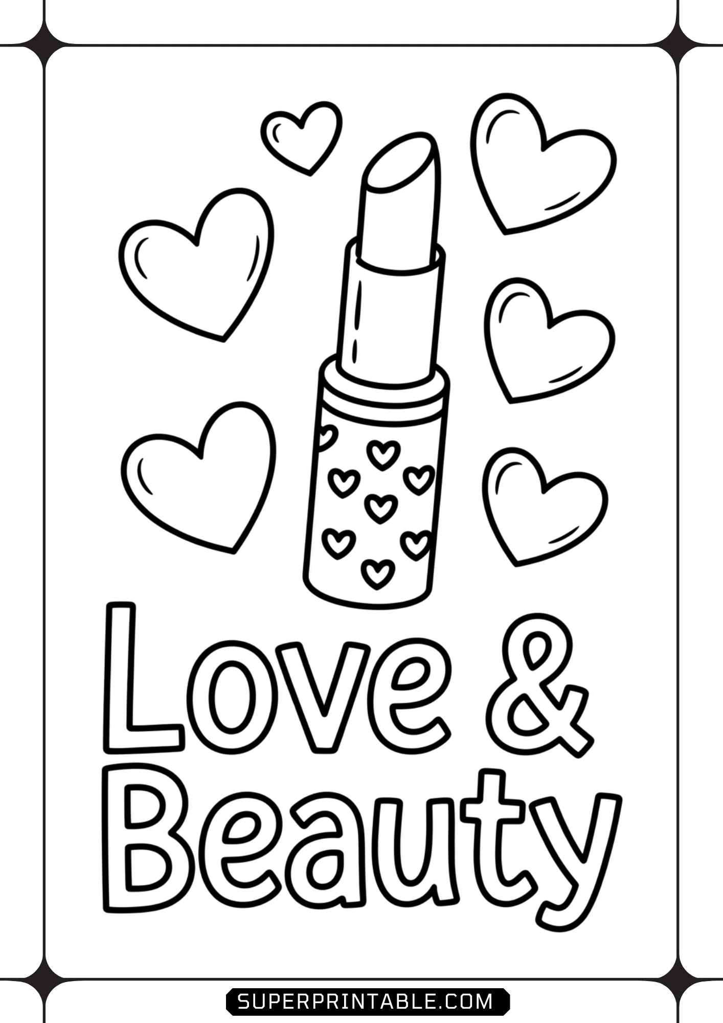 Lipstick Kids Coloring Pages 2