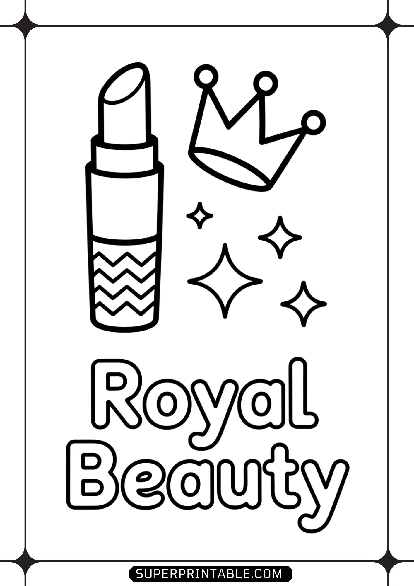 Lipstick Kids Coloring Pages 4