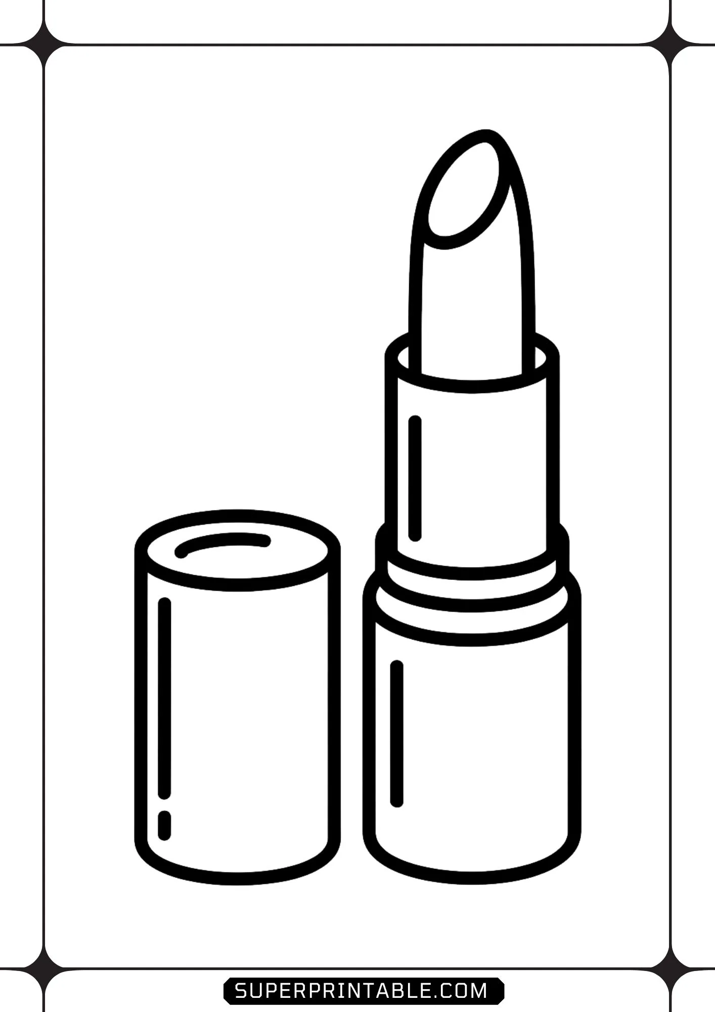Lipstick Kids Coloring Pages 5