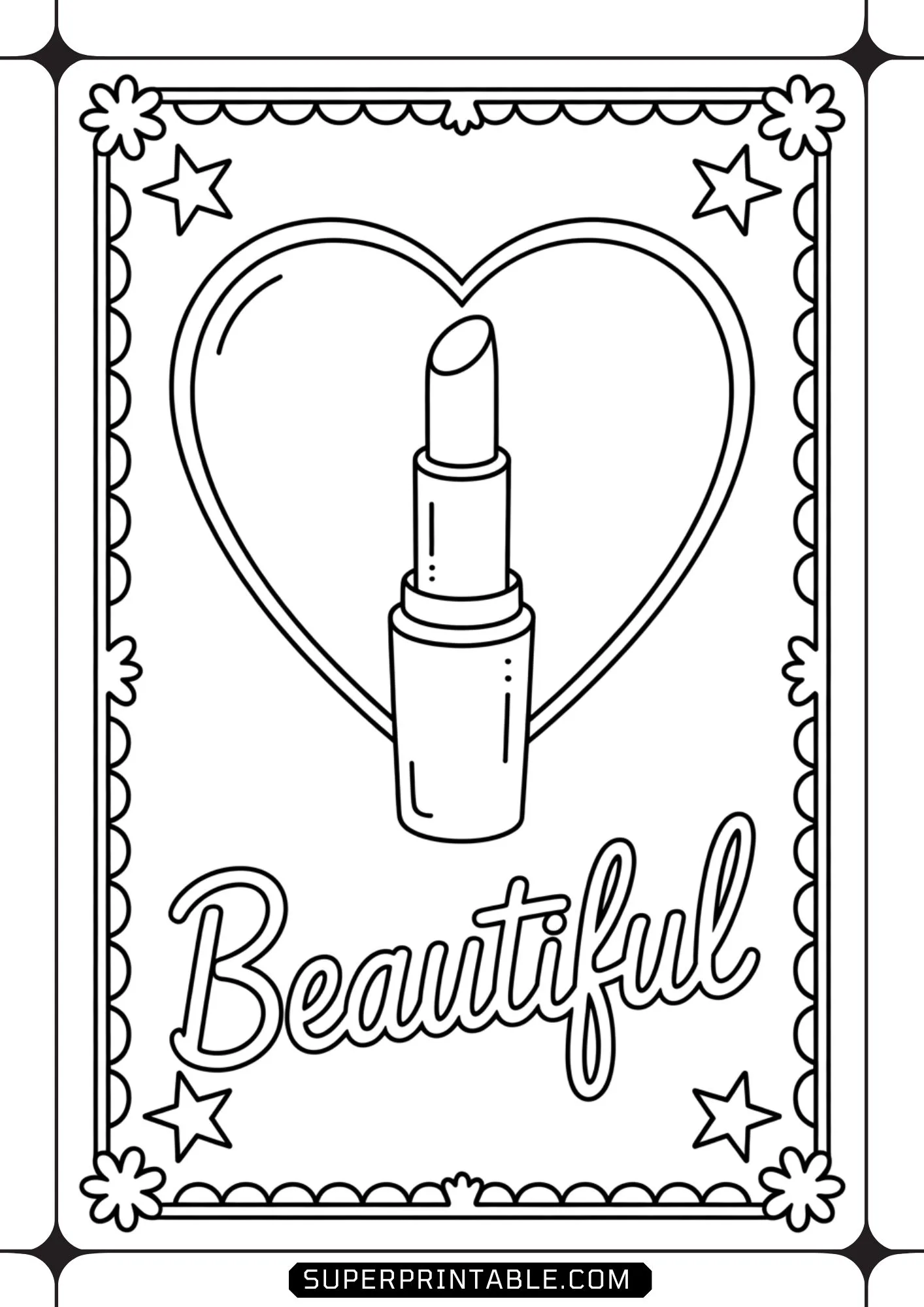 Lipstick Kids Coloring Pages 7