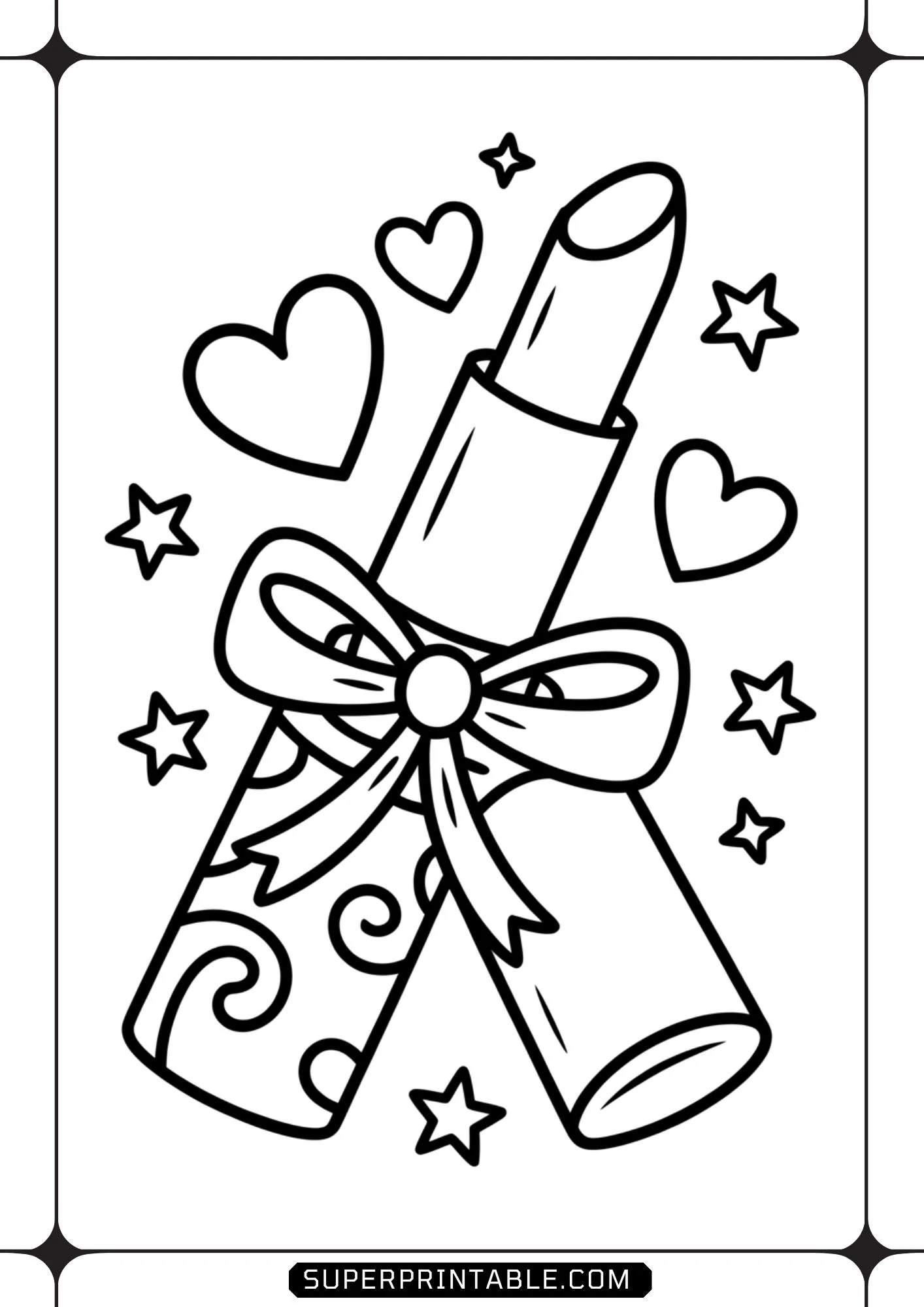 Lipstick Kids Coloring Pages 8