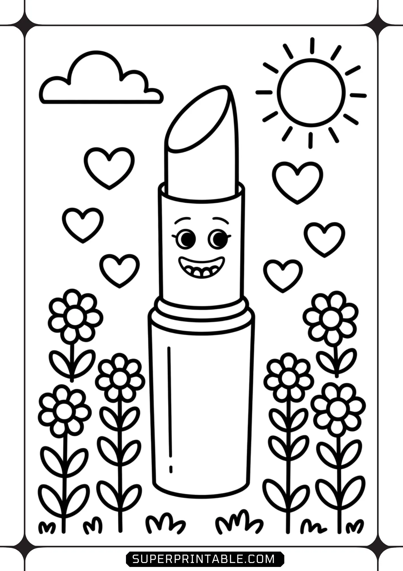 Lipstick Kids Coloring Pages 9