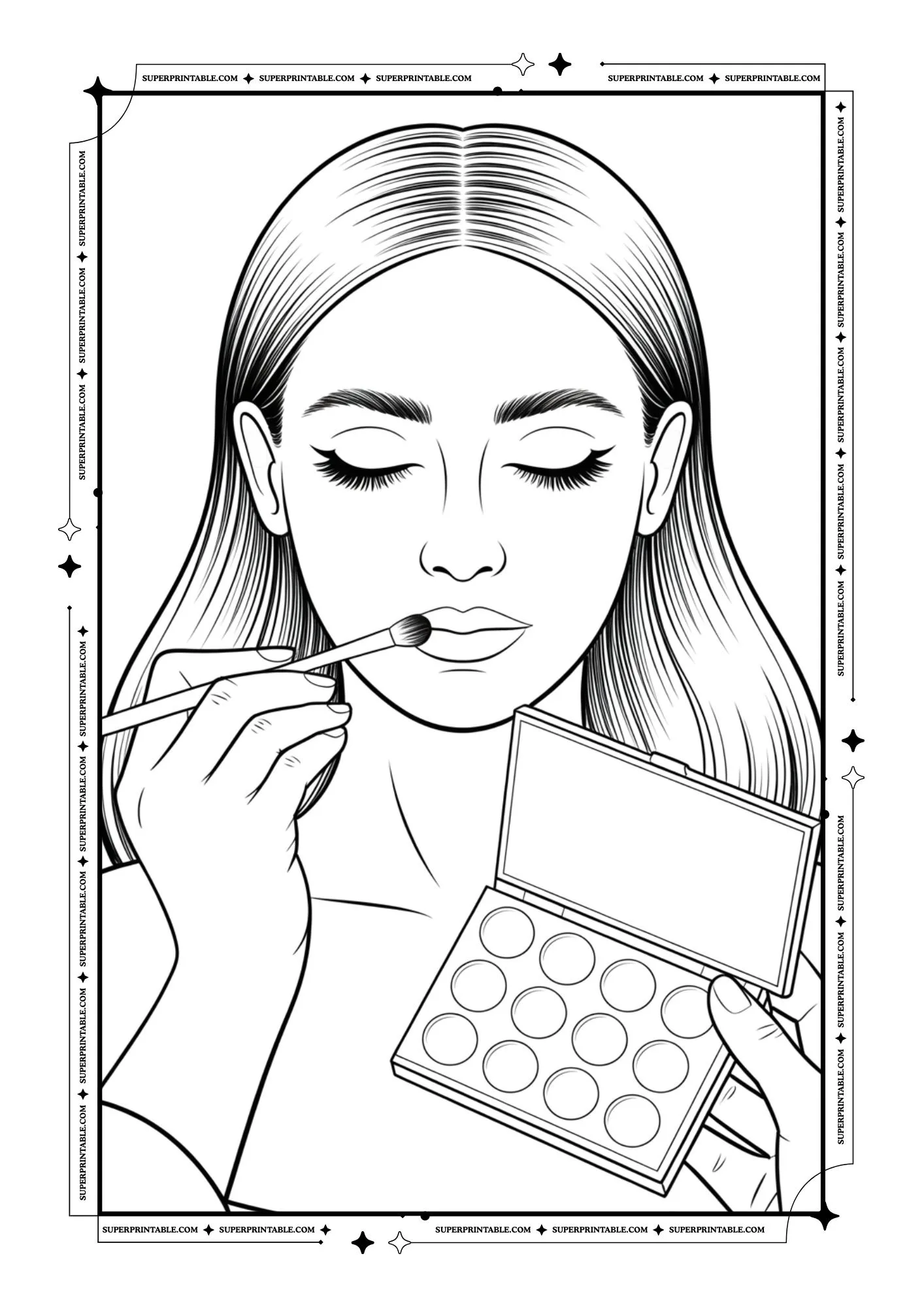 Make Up Coloring Pages 10