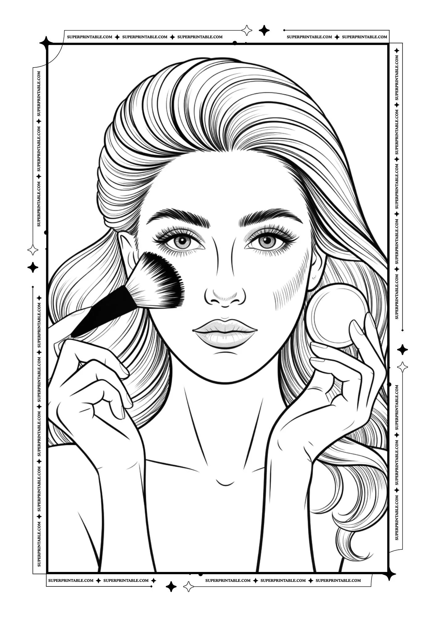 Make Up Coloring Pages 11