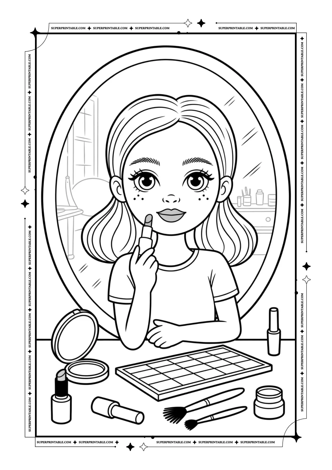 Make Up Coloring Pages 12