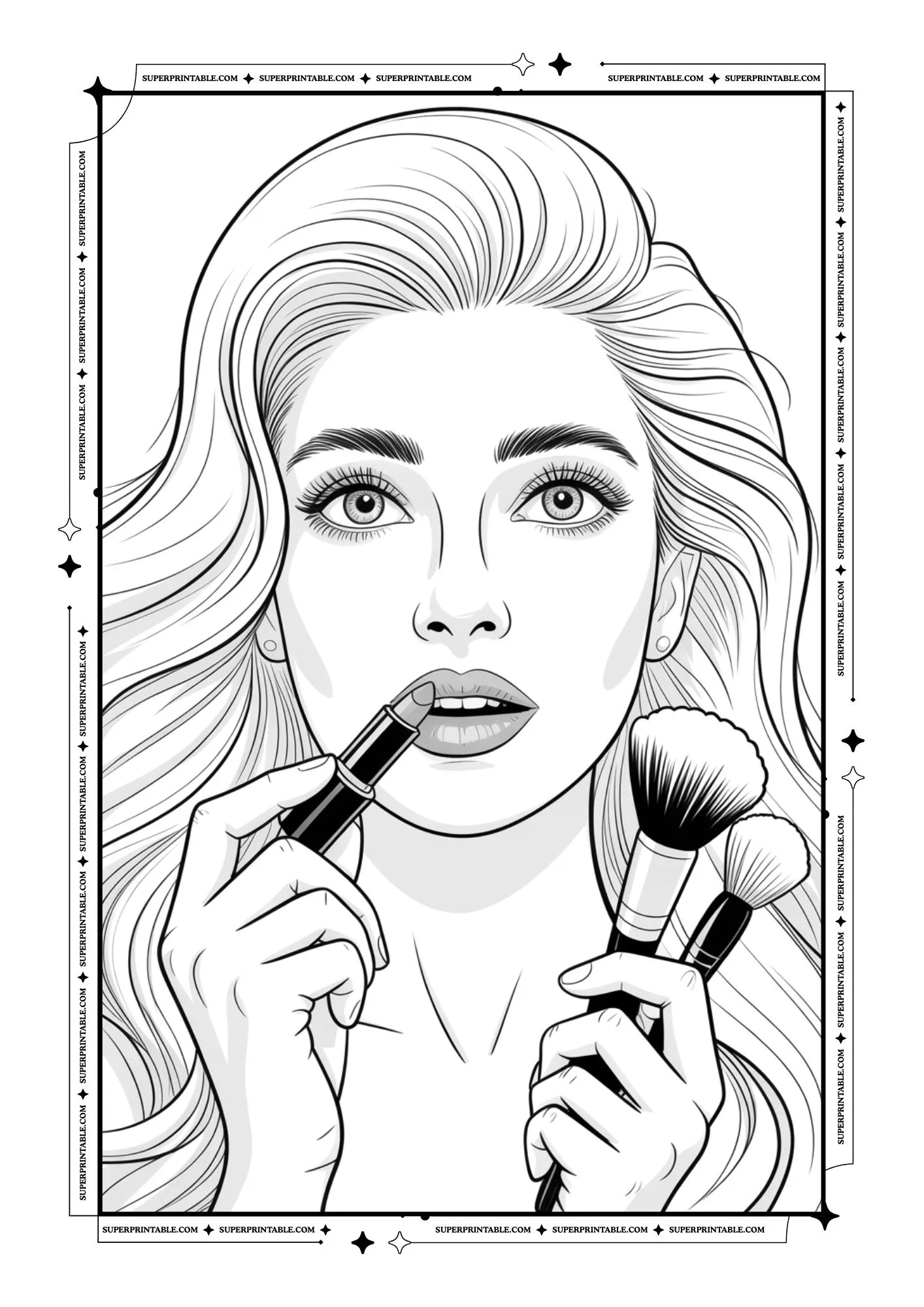 Make Up Coloring Pages 13