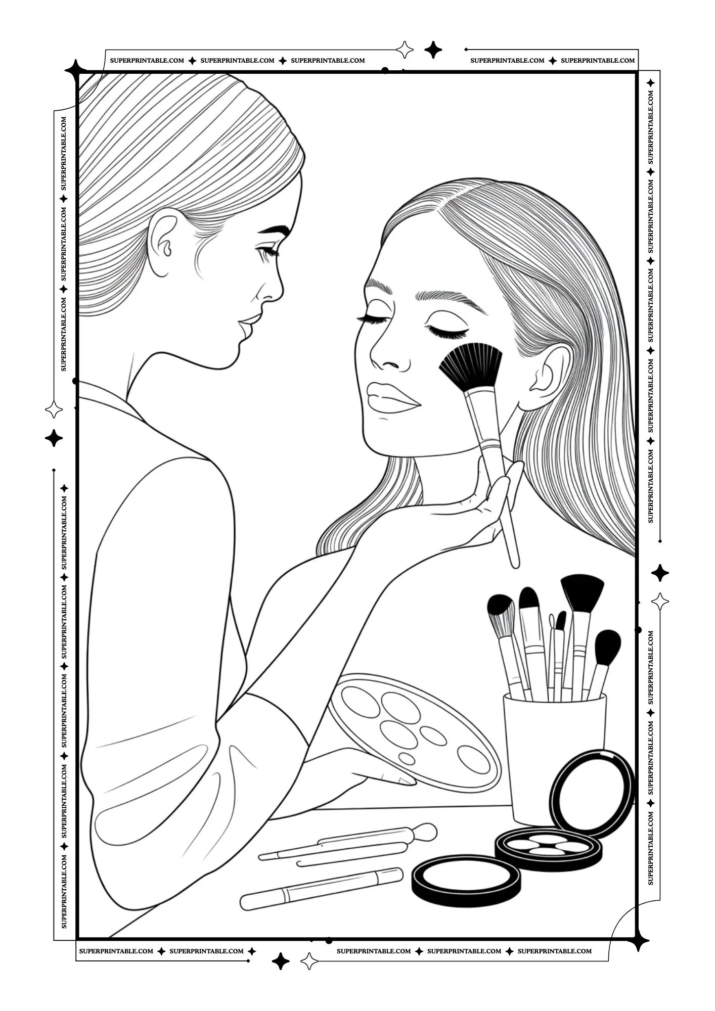 Make Up Coloring Pages 14