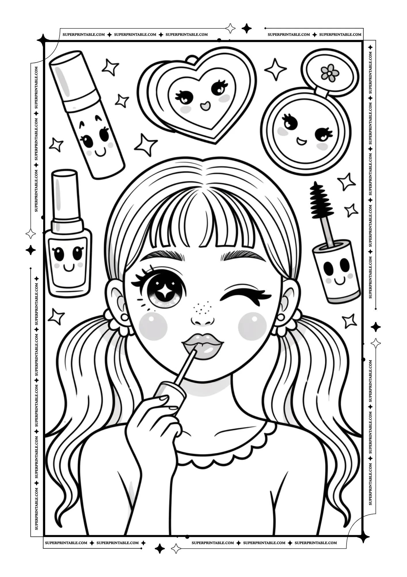 Make Up Coloring Pages 2