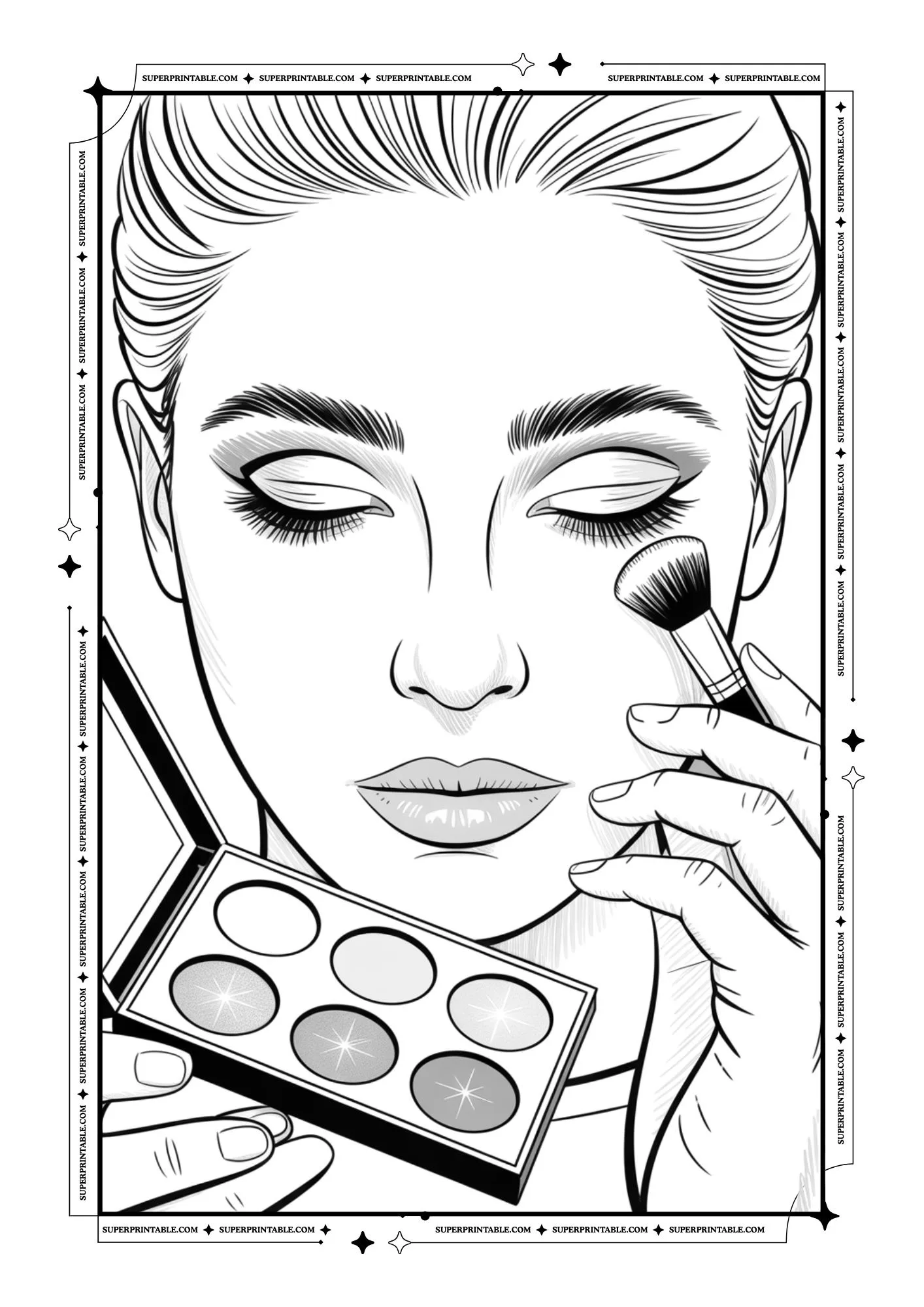 Make Up Coloring Pages 4