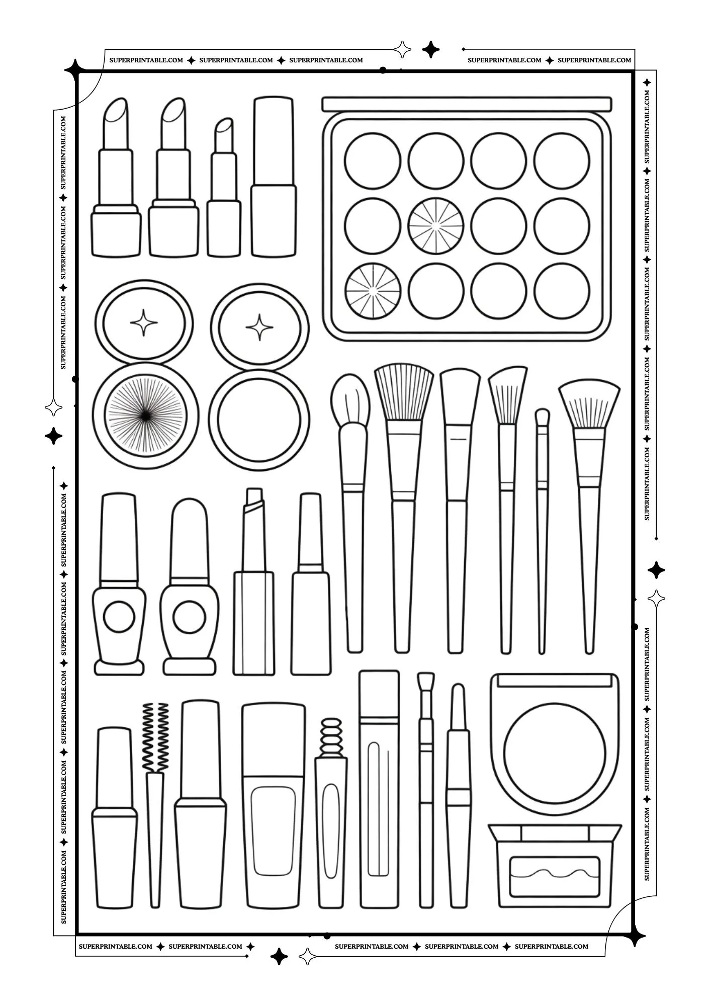 Make Up Coloring Pages 6