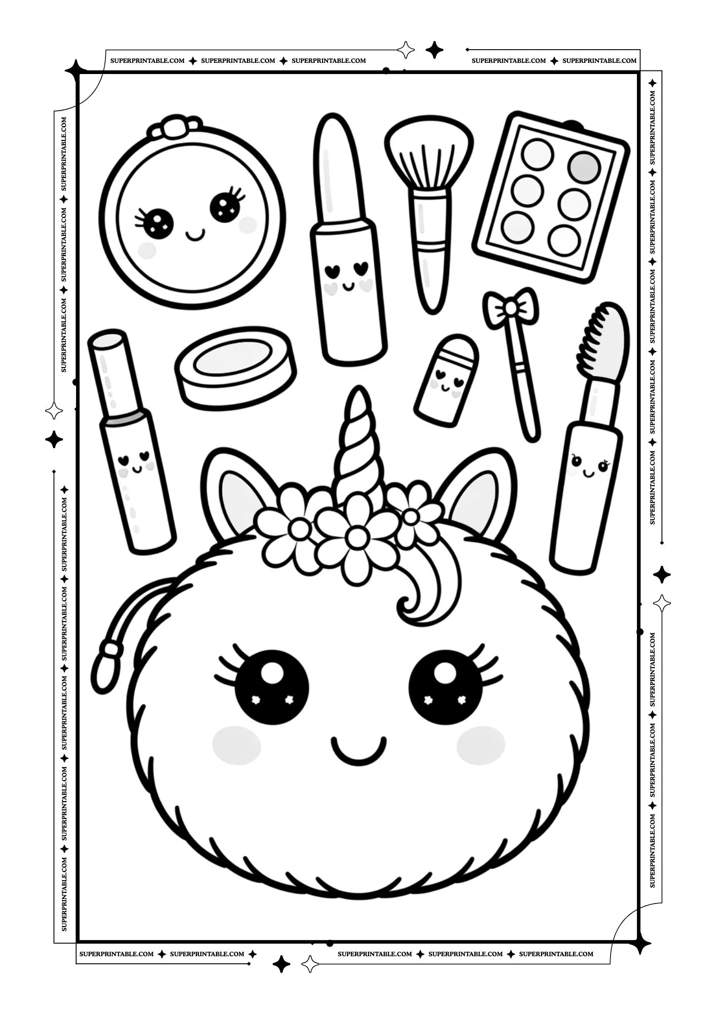 Make Up Coloring Pages 7
