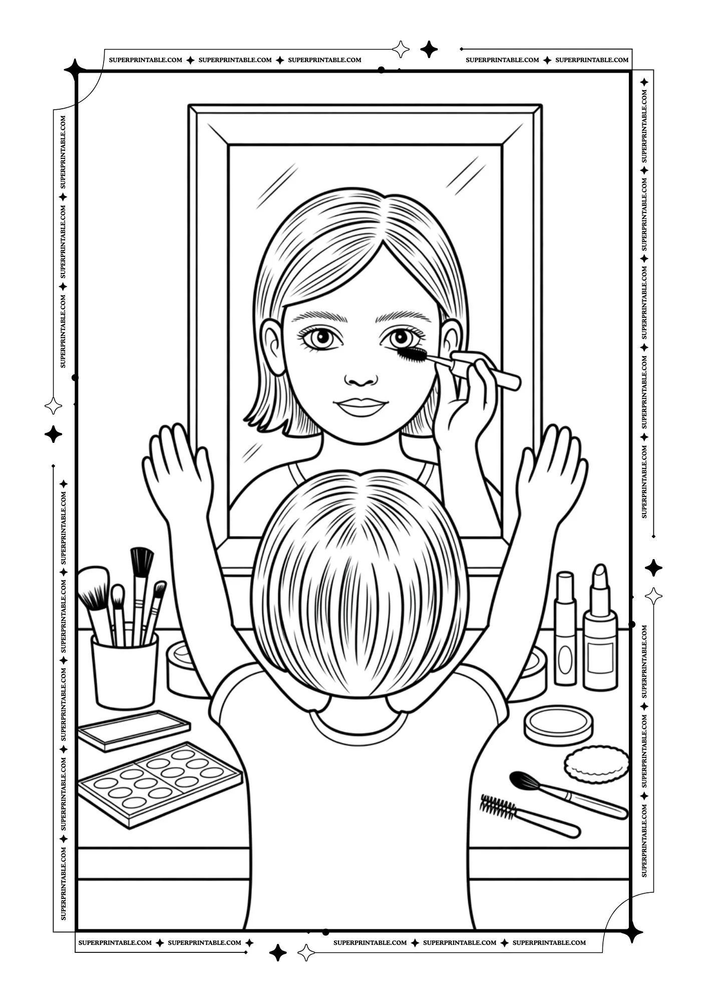 Make Up Coloring Pages 8