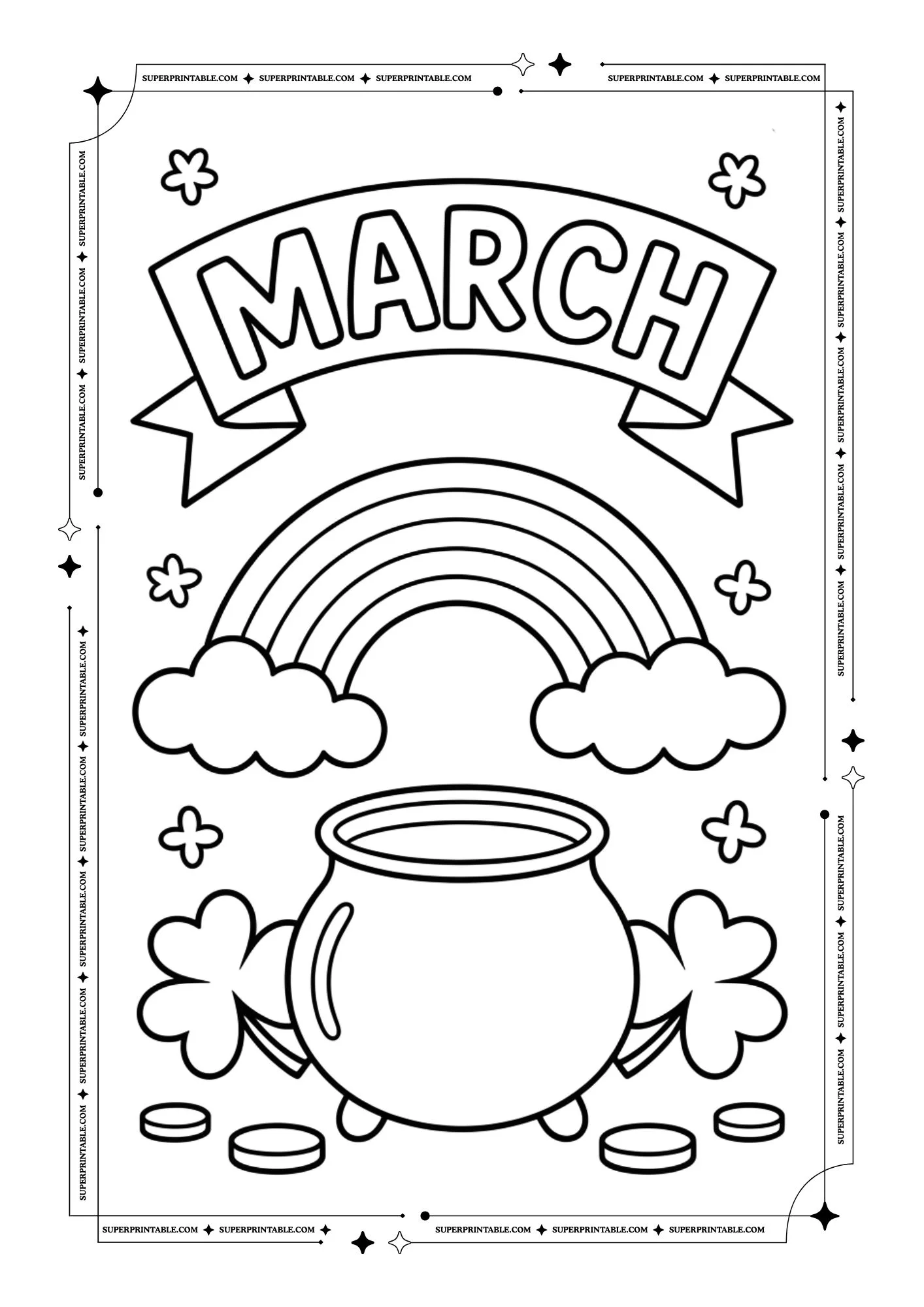 March Coloring Pages 1