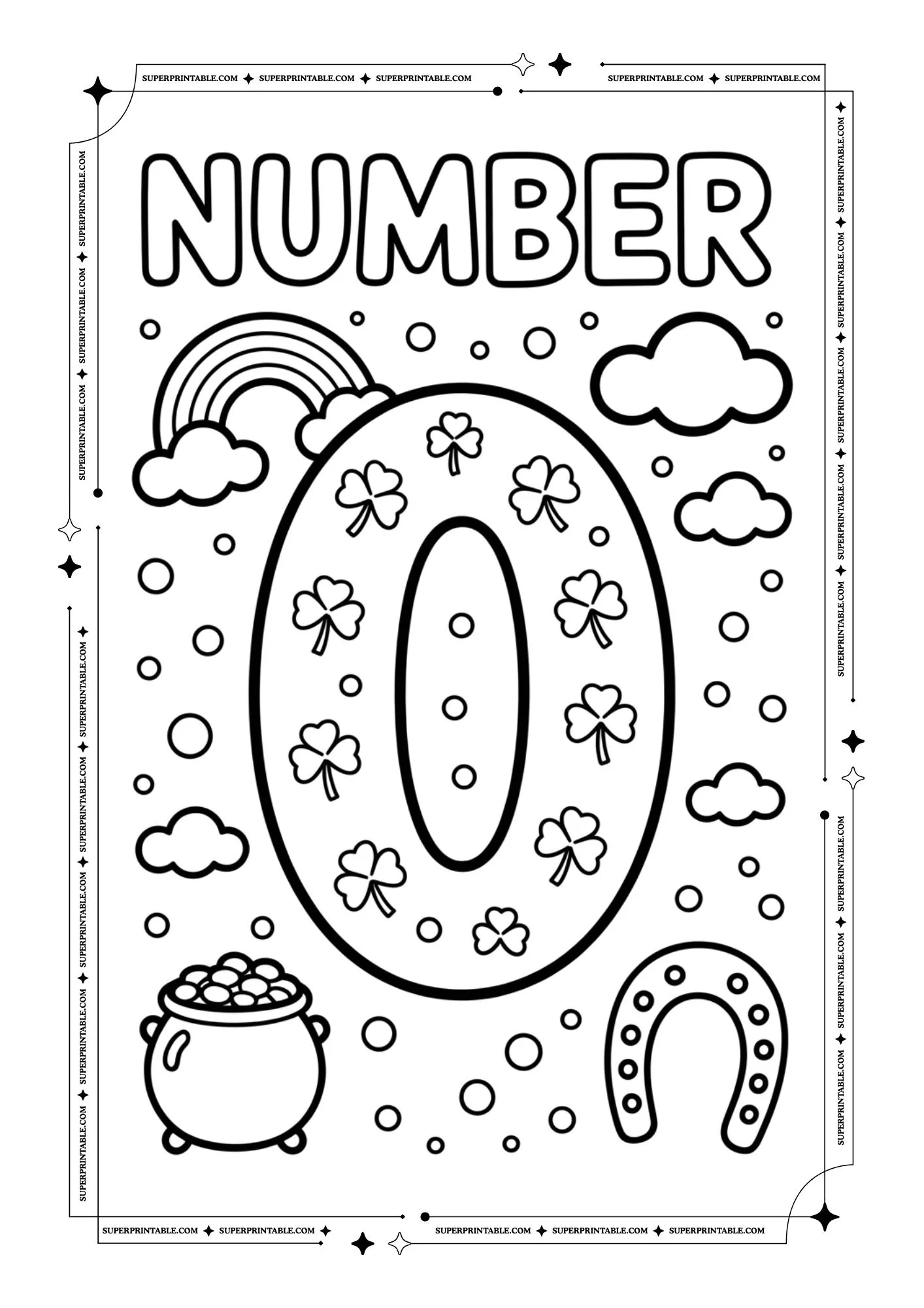 March Numbers Coloring Pages 1