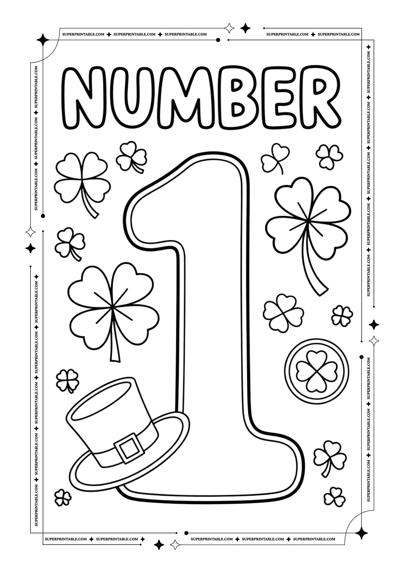 March Numbers Coloring Pages 2