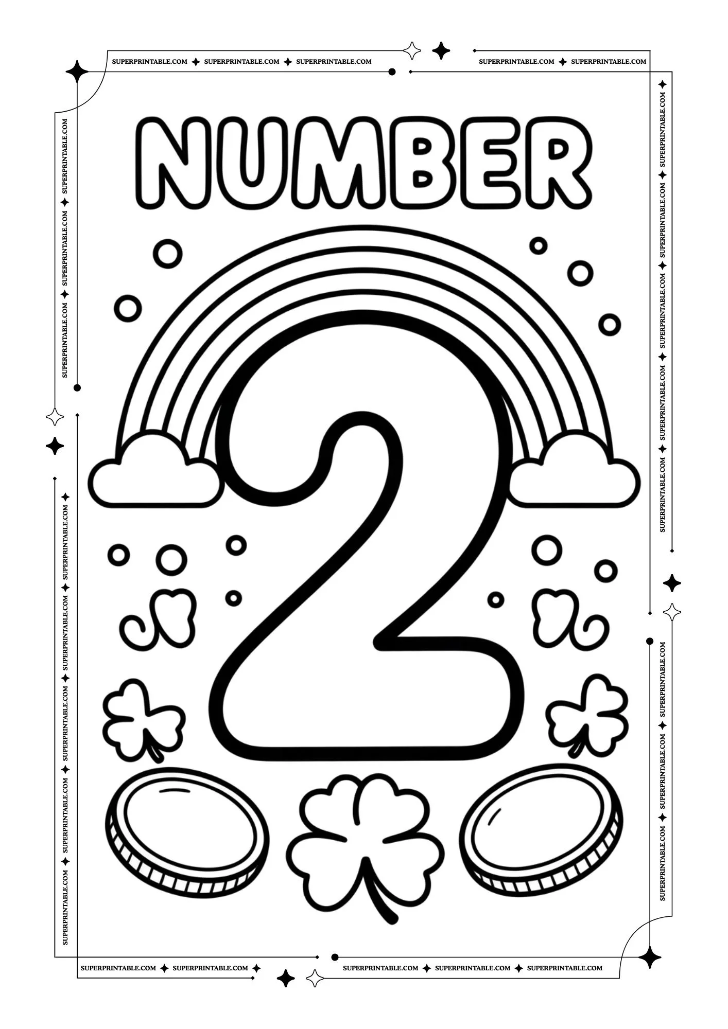 March Numbers Coloring Pages 3