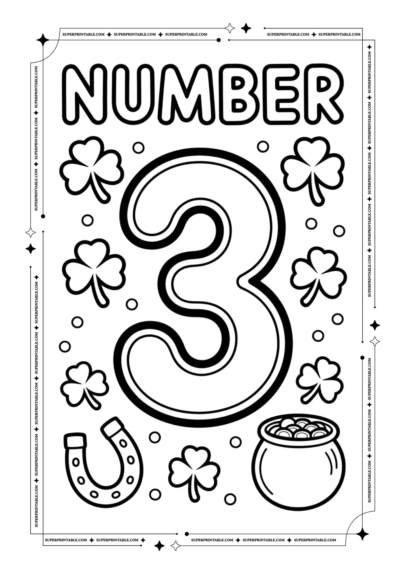 March Numbers Coloring Pages 4