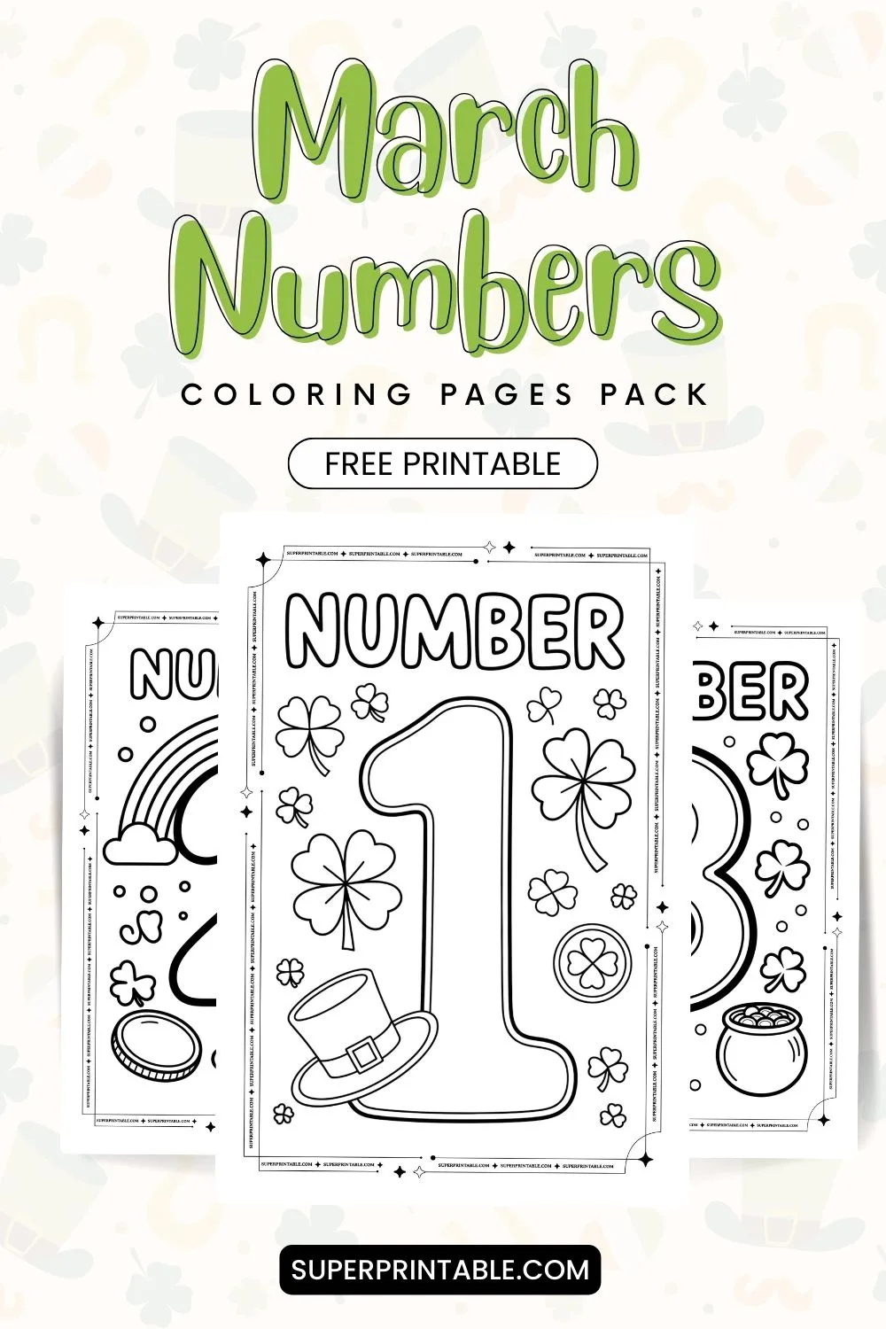 March Numbers Coloring Pages Pinterest Image