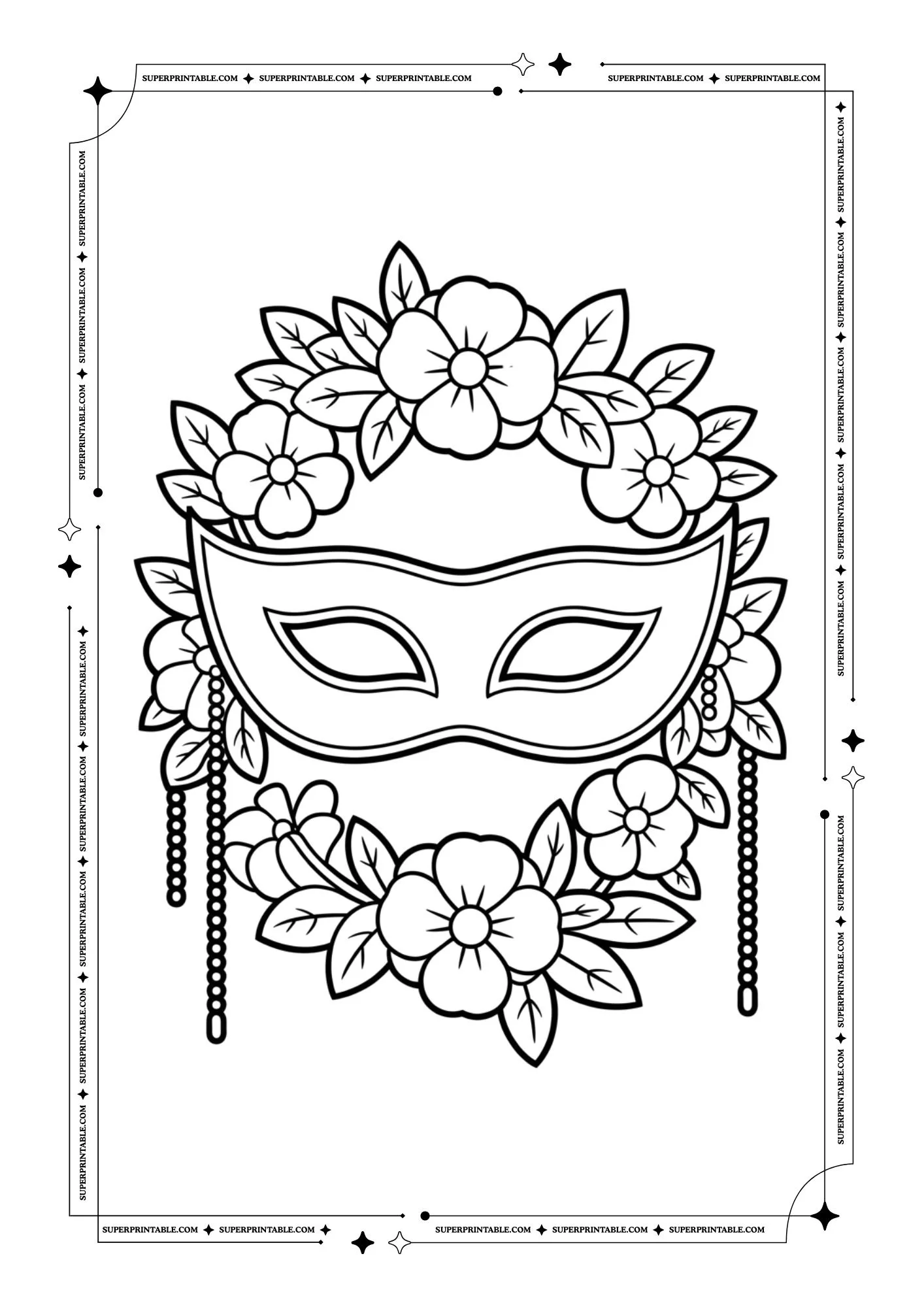 Mask Coloring Pages 3