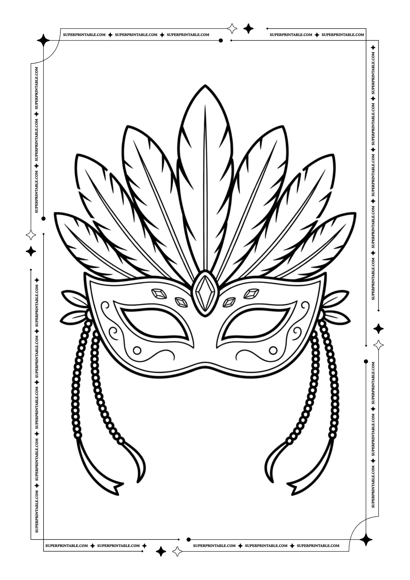Mask Coloring Pages 4