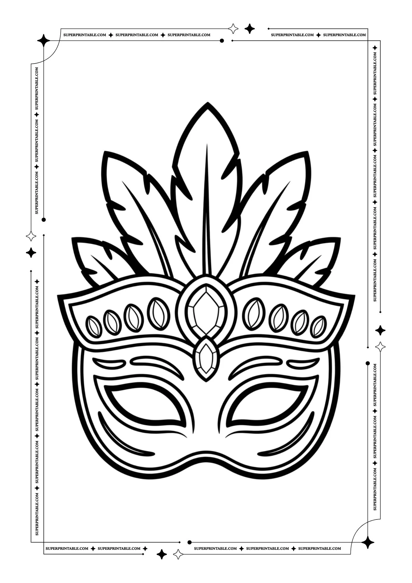Mask Coloring Pages 5