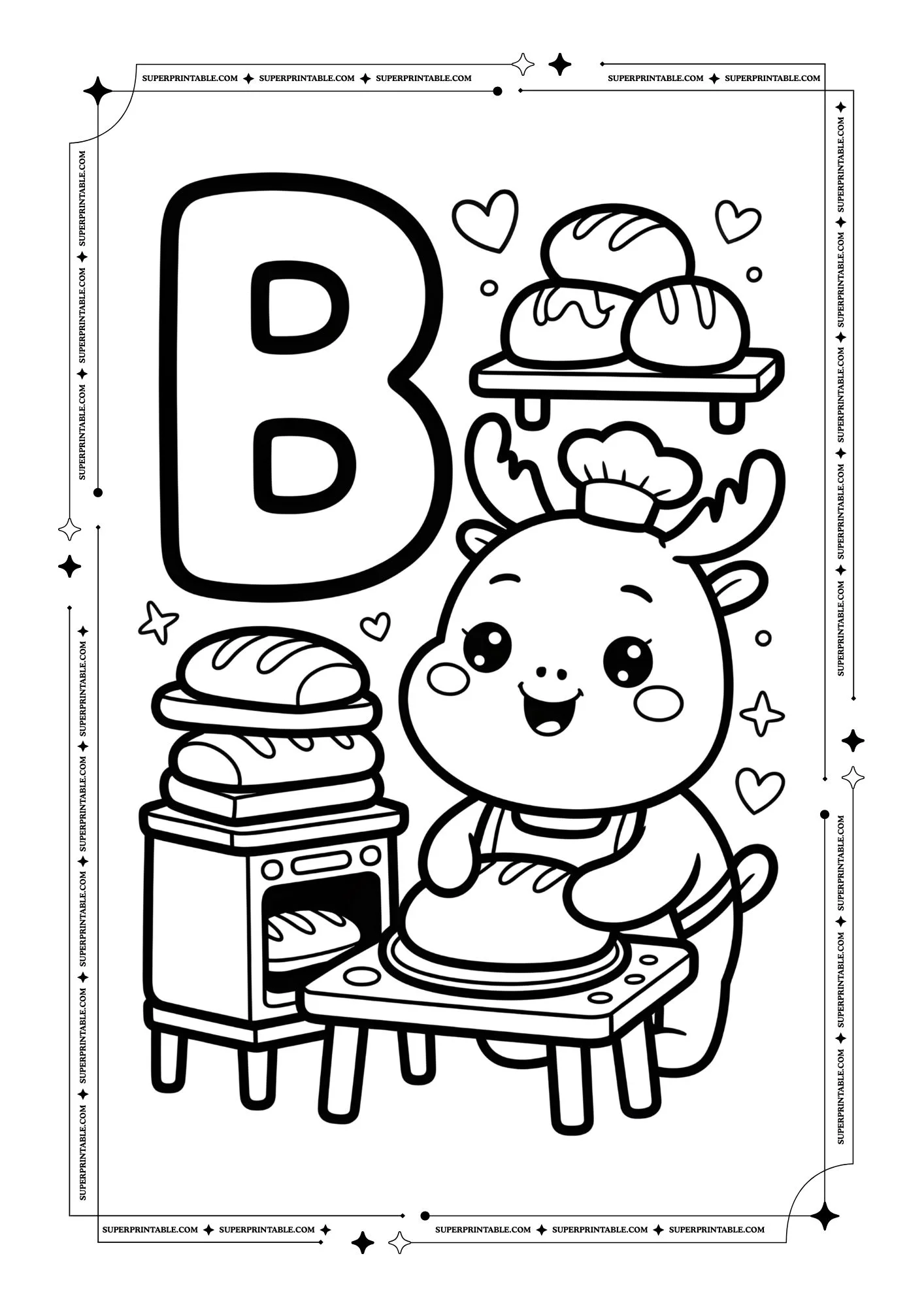 Moose Alphabet Coloring Pages 2