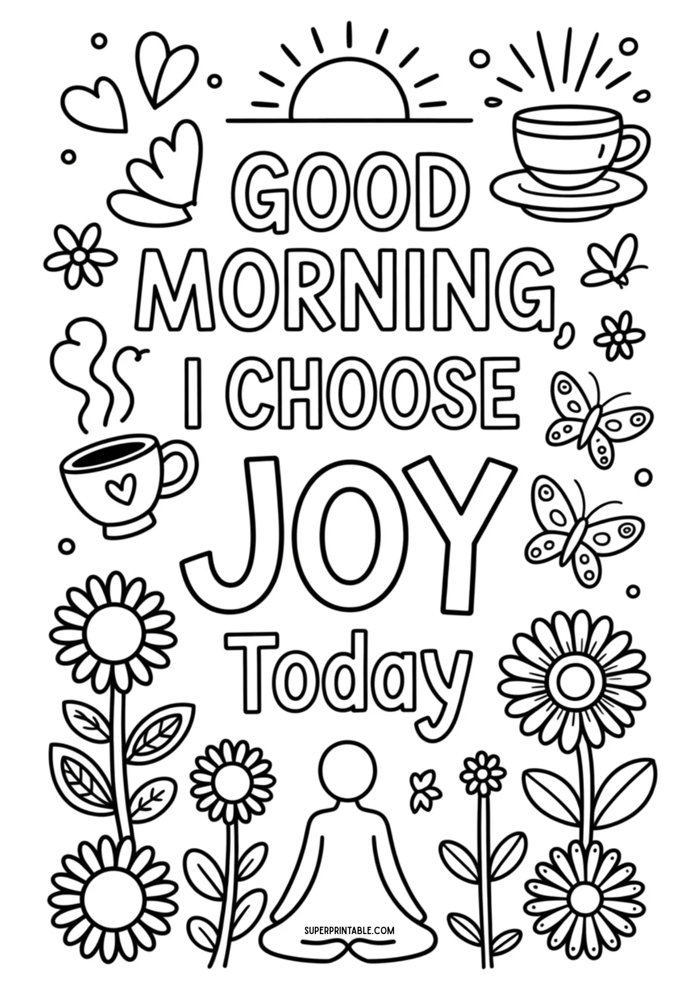 Morning Gratitude Coloring Pages For Kids 2