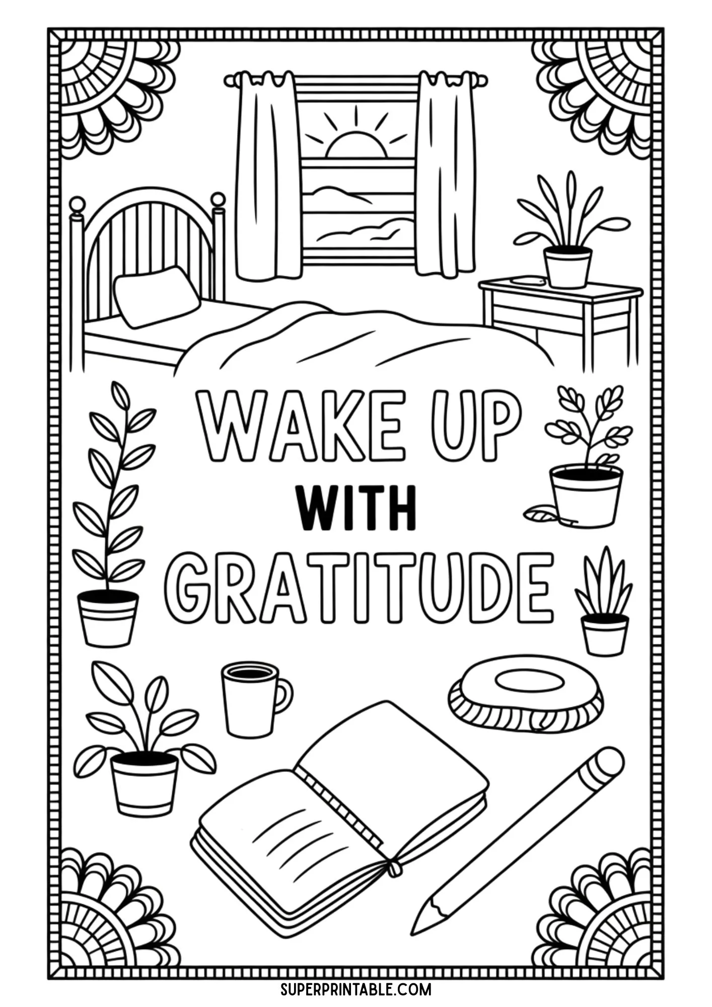 Morning Gratitude Coloring Pages For Kids 5