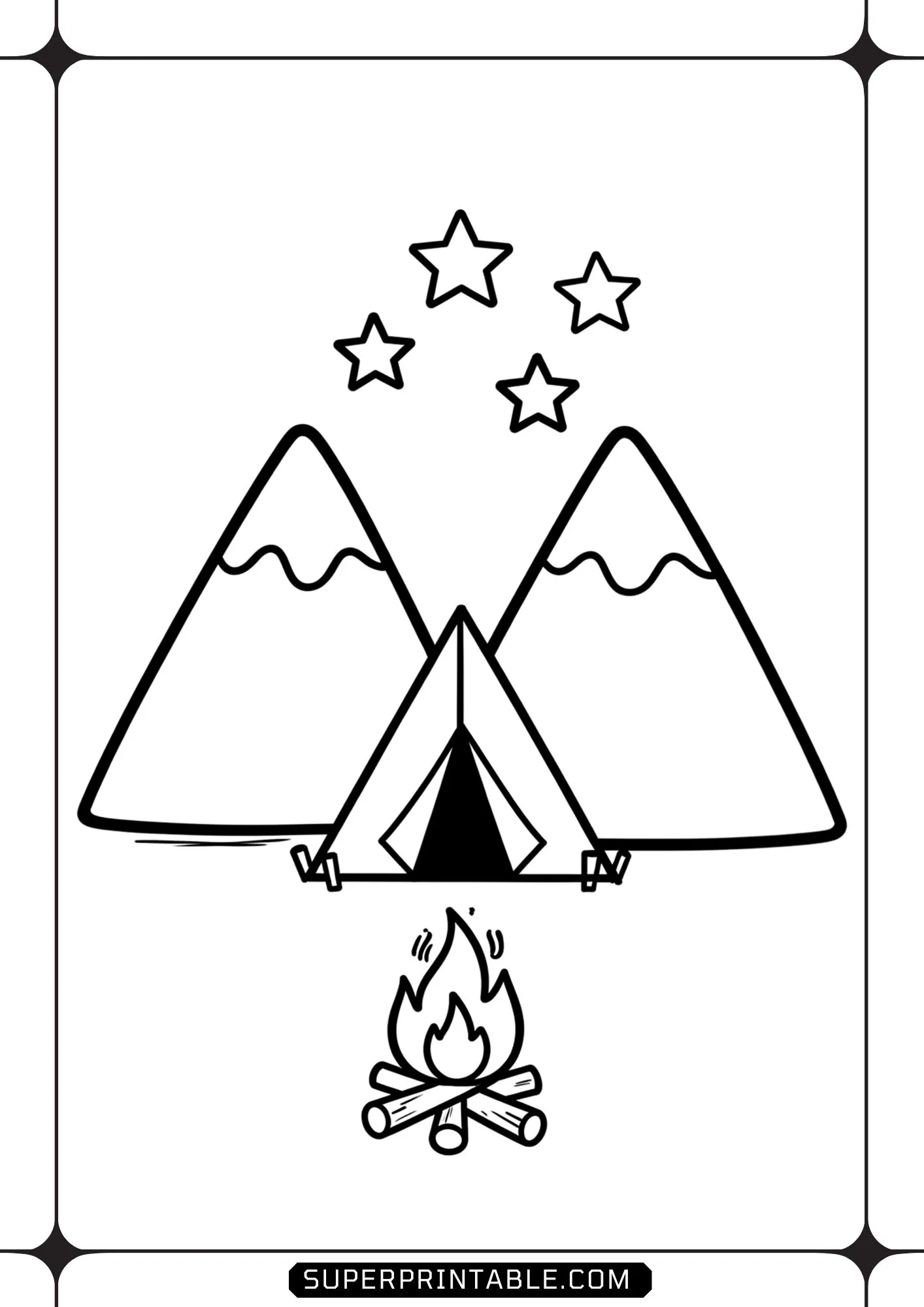 Mountain Lovers Kids Coloring Pages 1