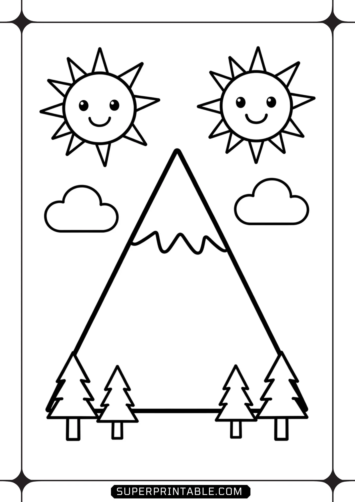 Mountain Lovers Kids Coloring Pages 4