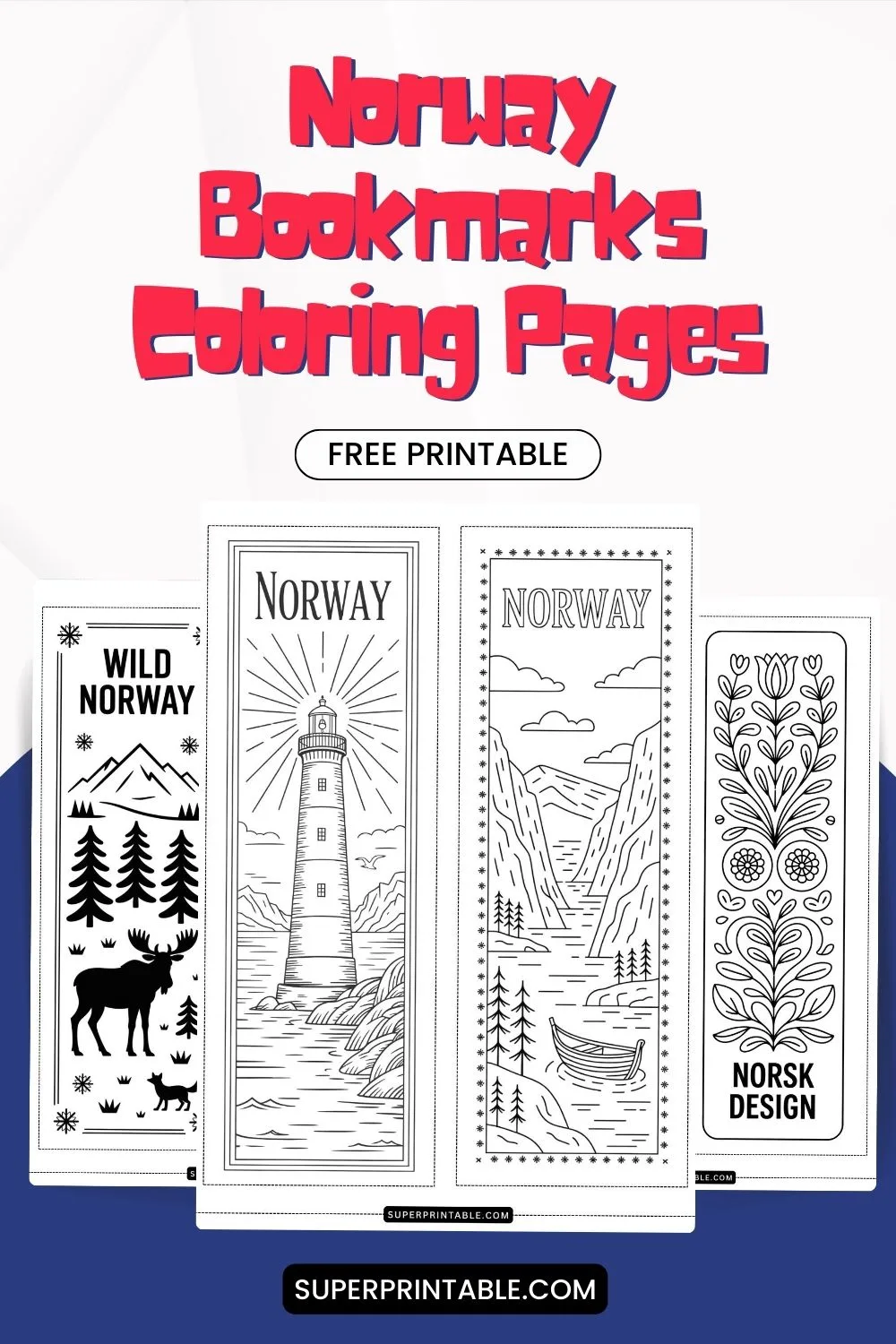 Norway Bookmarks Coloring Pages Pinterest Image