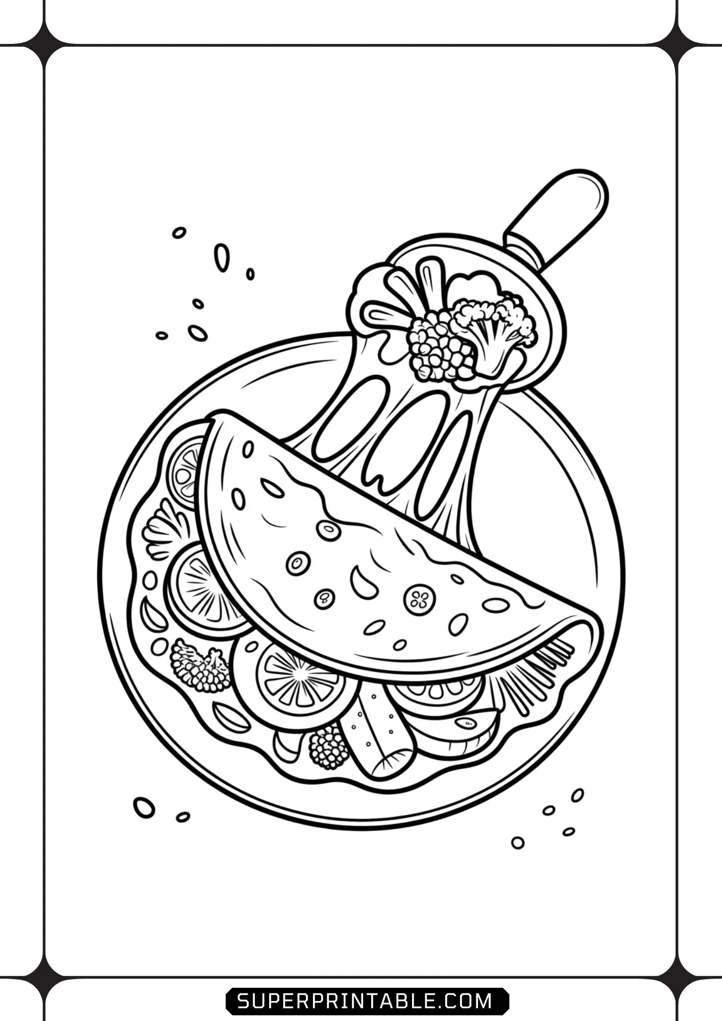 Omelet Coloring Pages 4