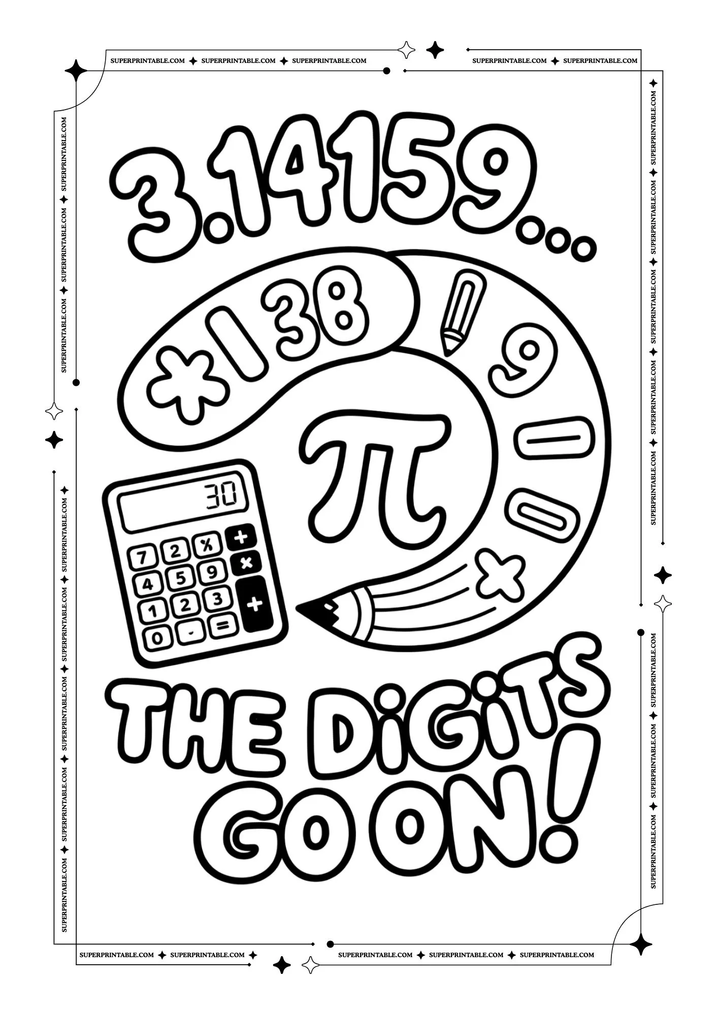 Pi Day Coloring Pages 3