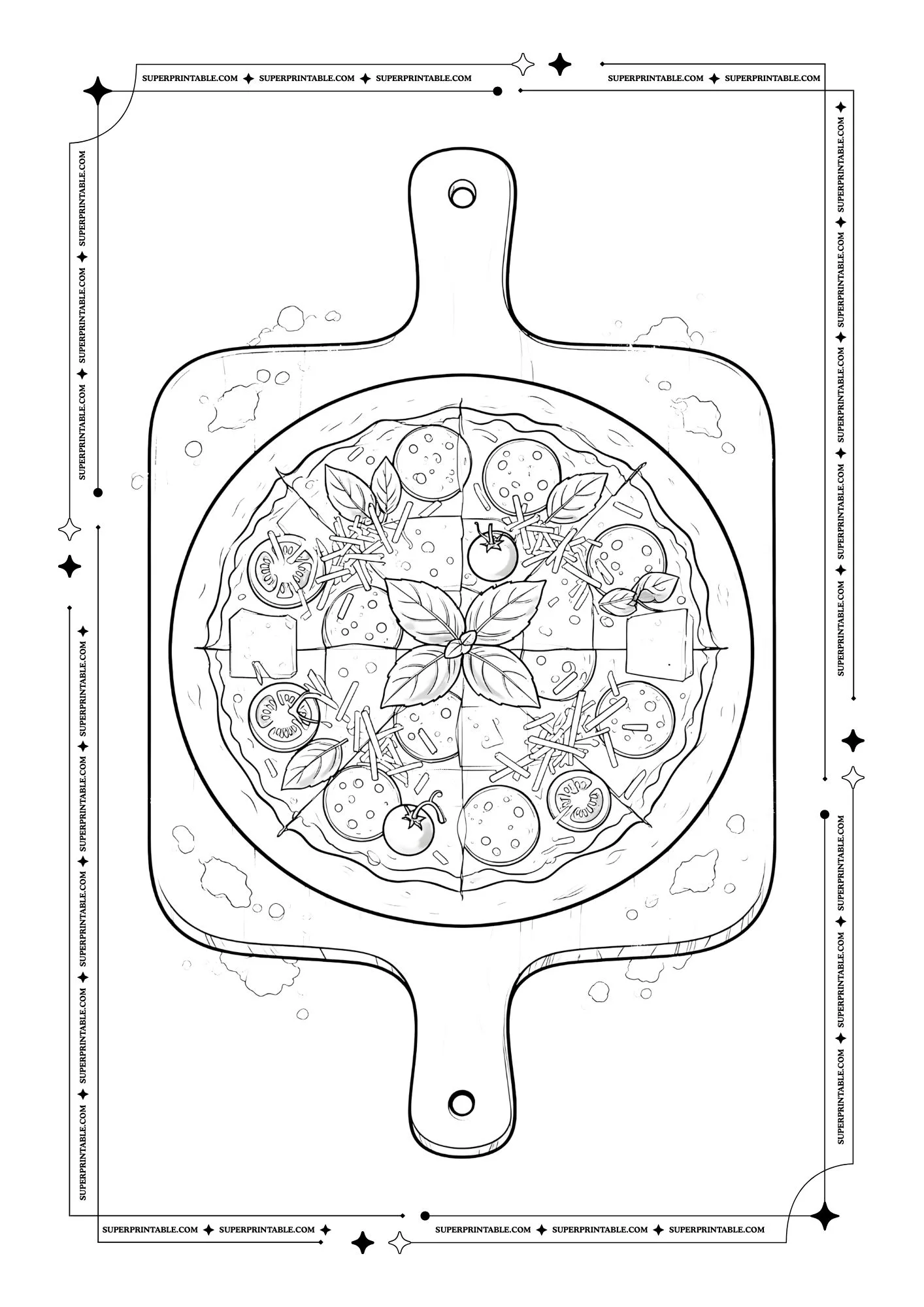 Pizza Coloring Pages 07
