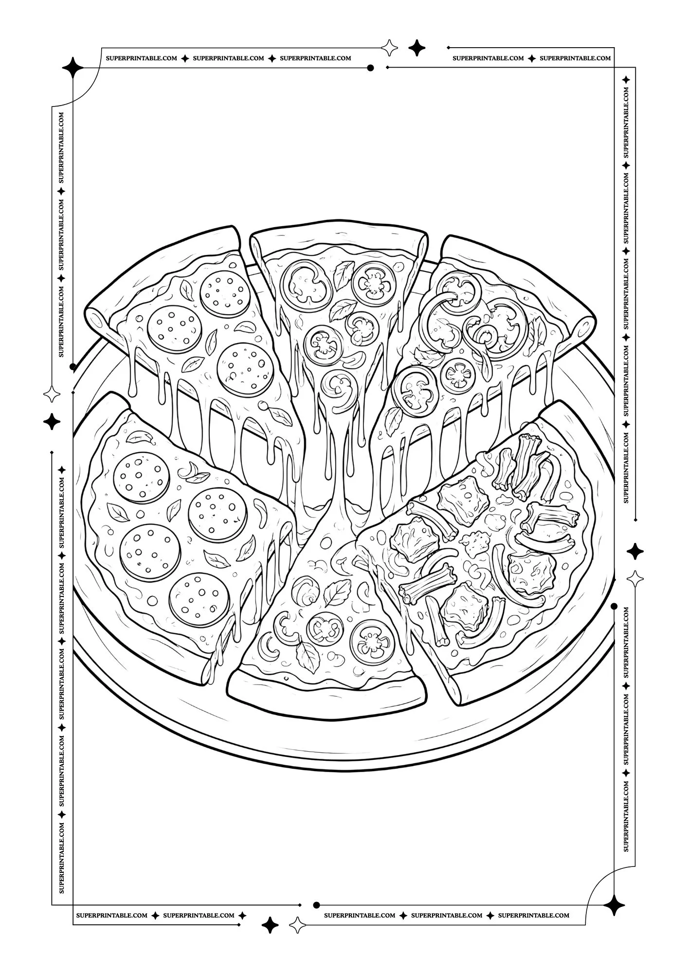 Pizza Coloring Pages 09