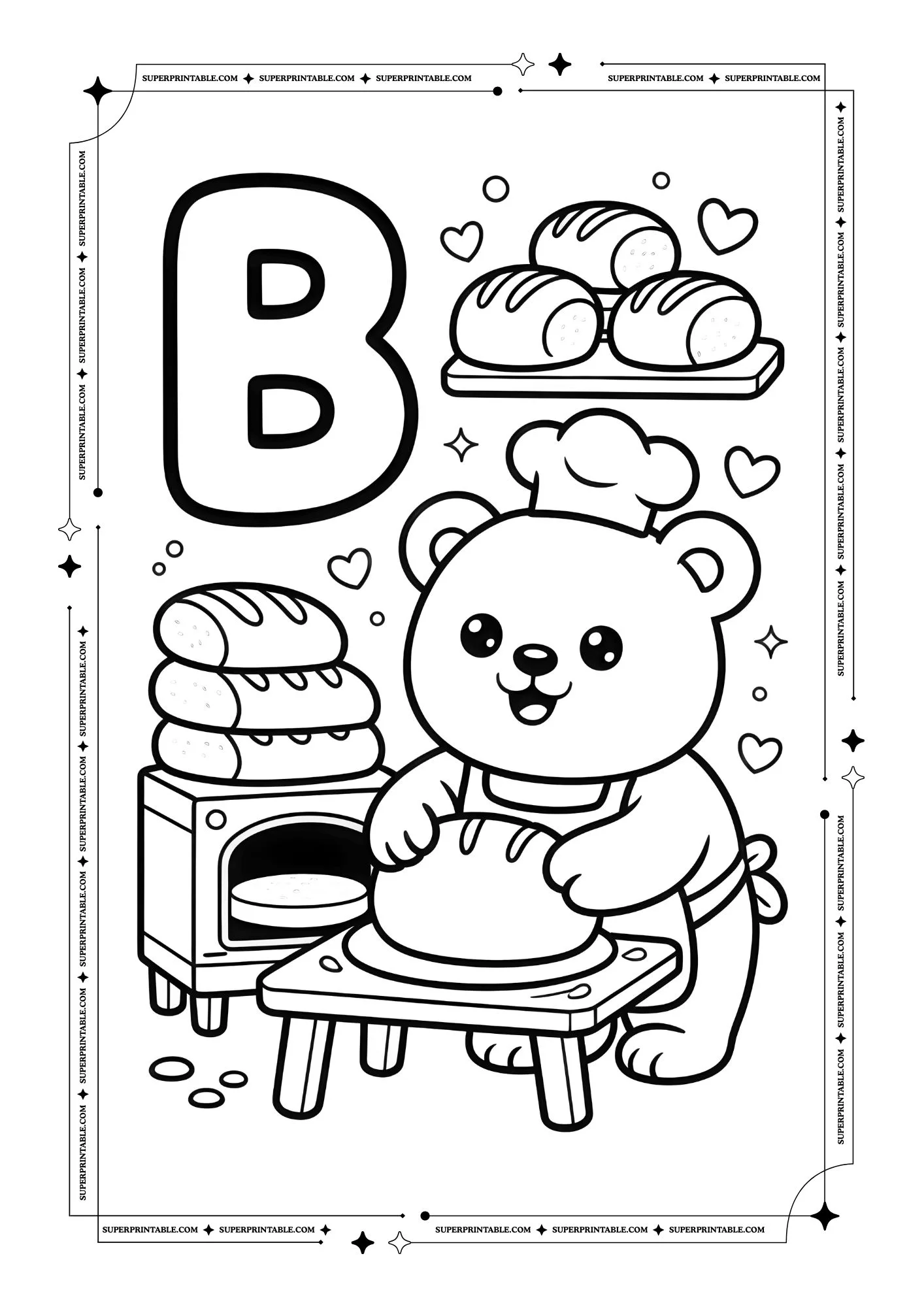 Polar Bear Alphabet Coloring Pages 2