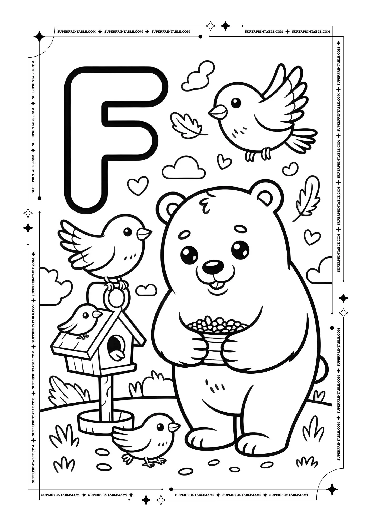 Polar Bear Alphabet Coloring Pages 6