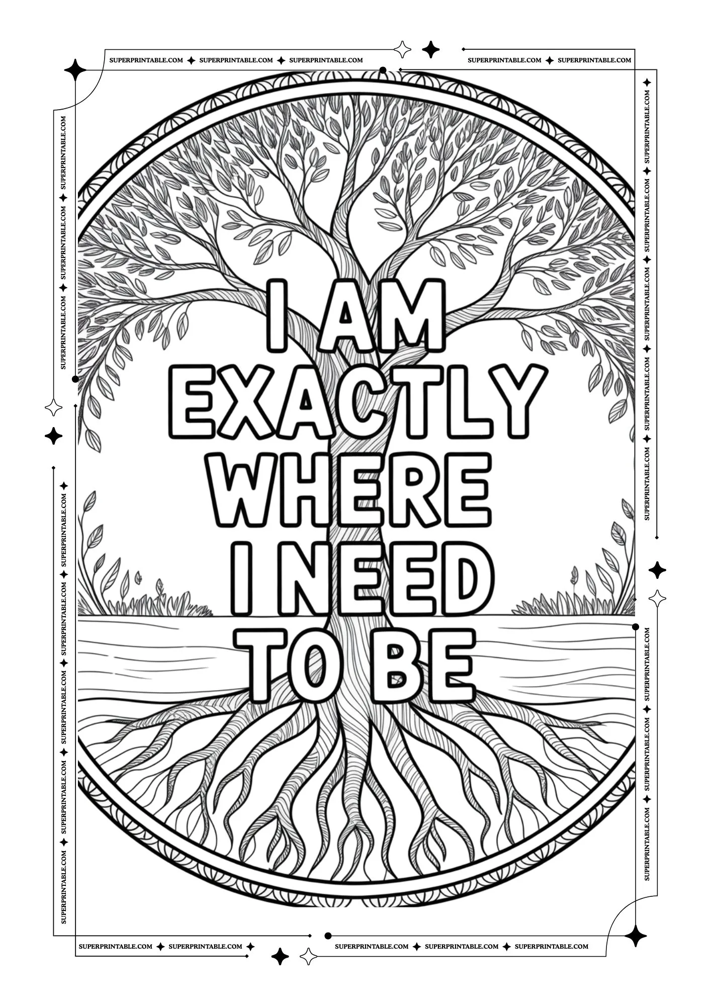 Positive Affirmation Self Esteem Coloring Pages For Adults 10