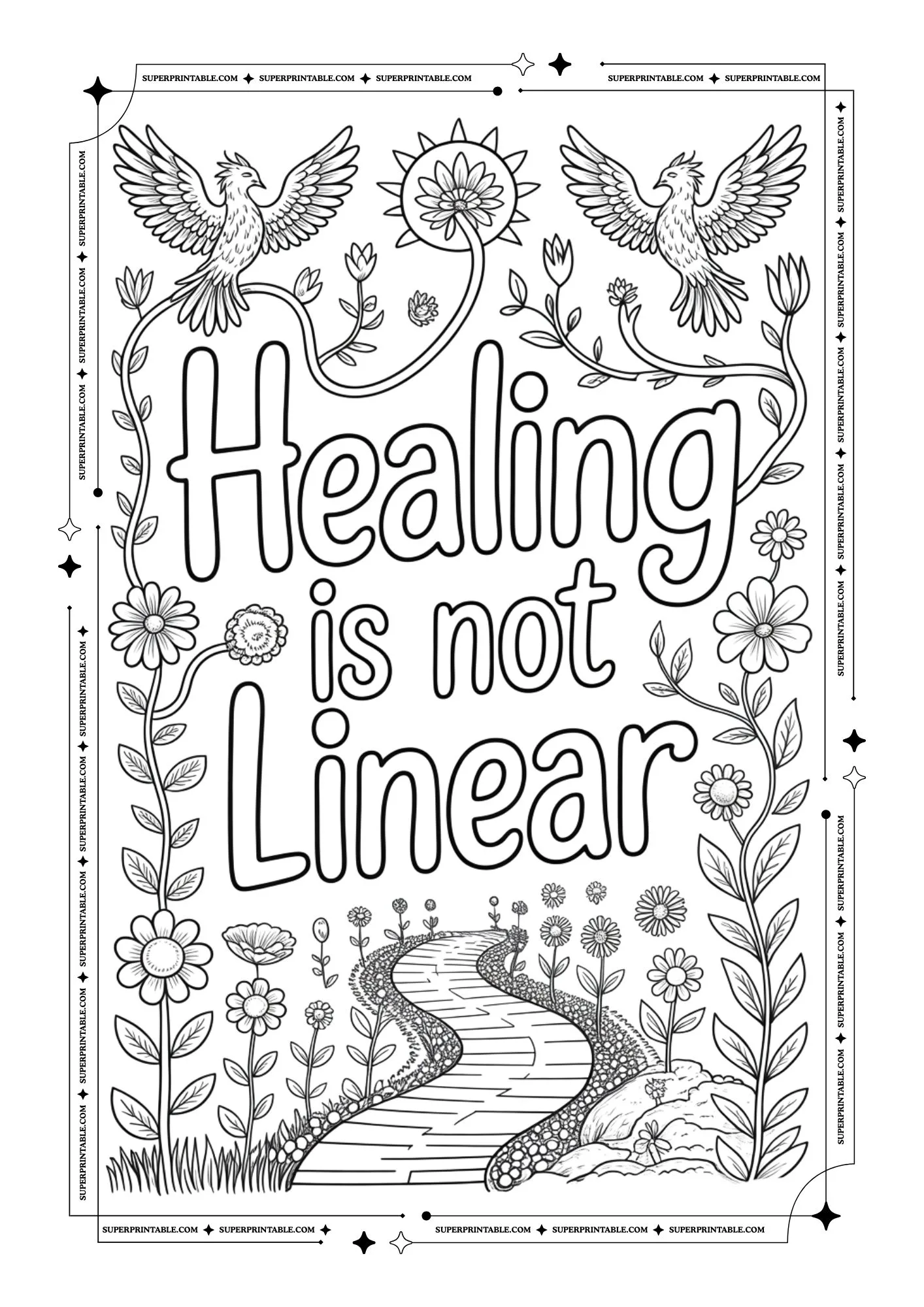 Positive Affirmation Self Esteem Coloring Pages For Adults 5