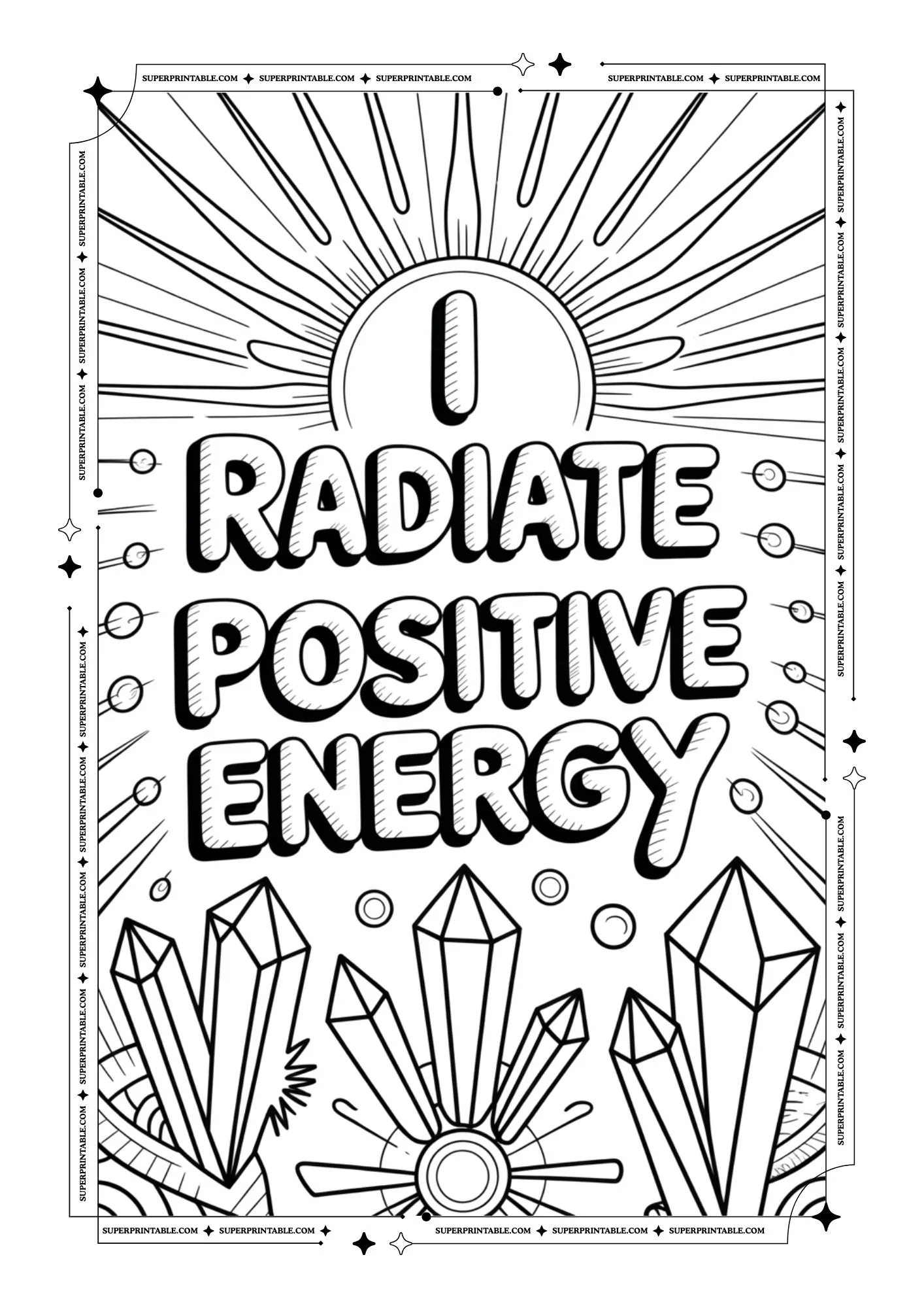 Positive Affirmation Self Esteem Coloring Pages For Adults 6