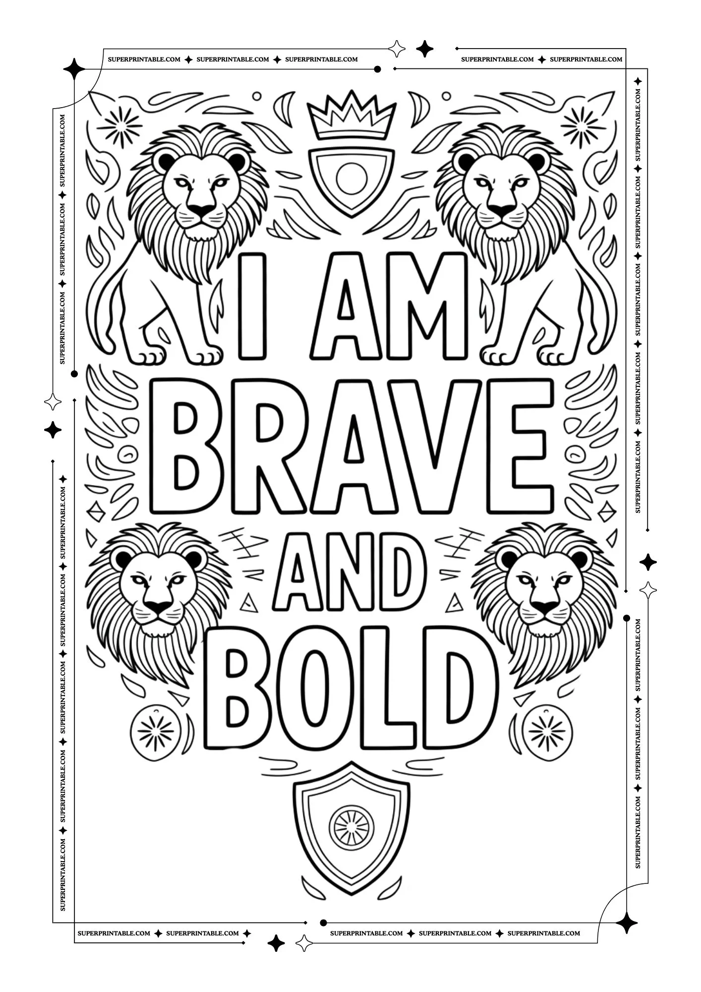 Positive Affirmation Self Esteem Coloring Pages For Adults 7